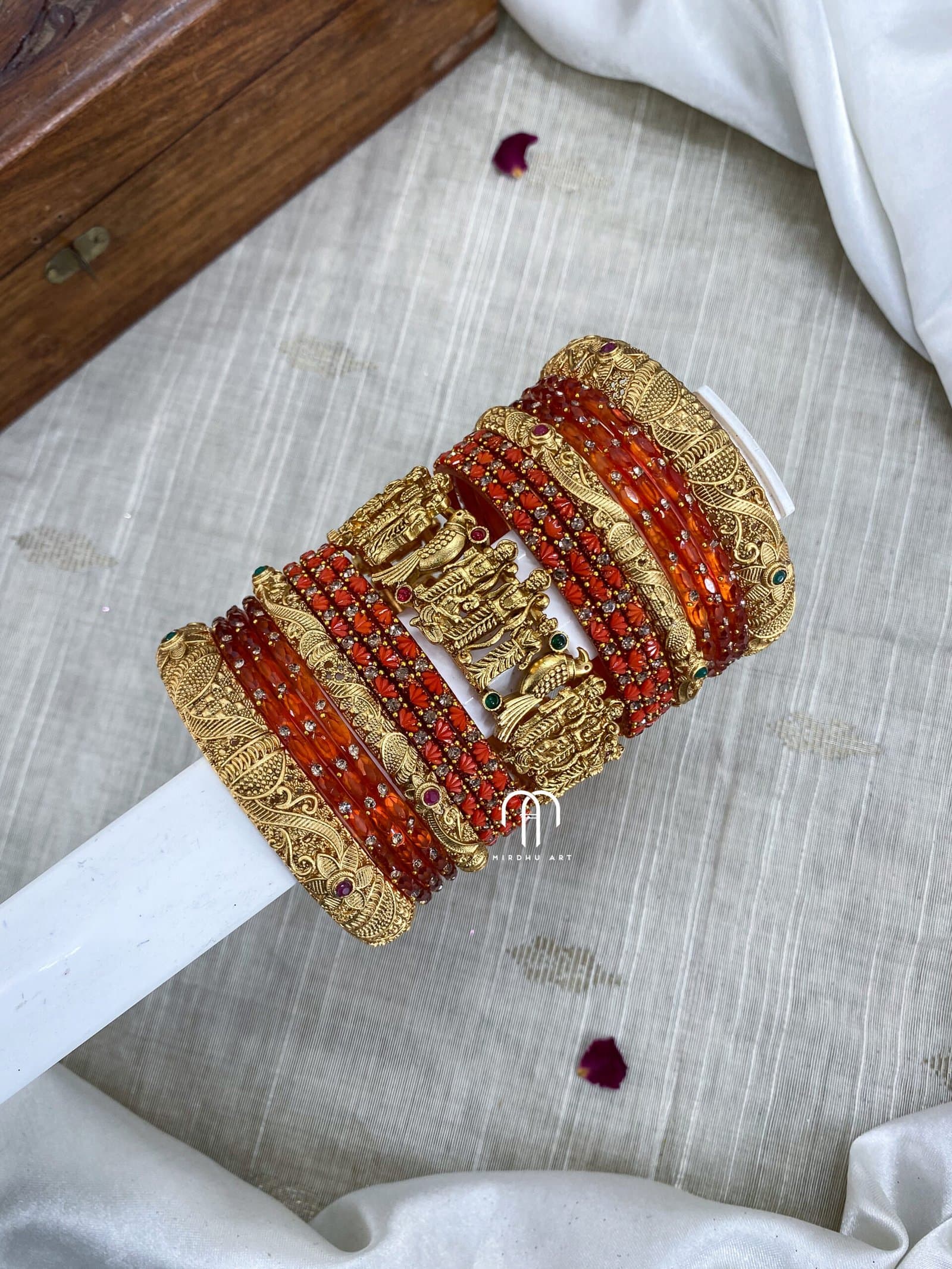 Ram Parivar Bangles (Orange) from Bangle by Choice