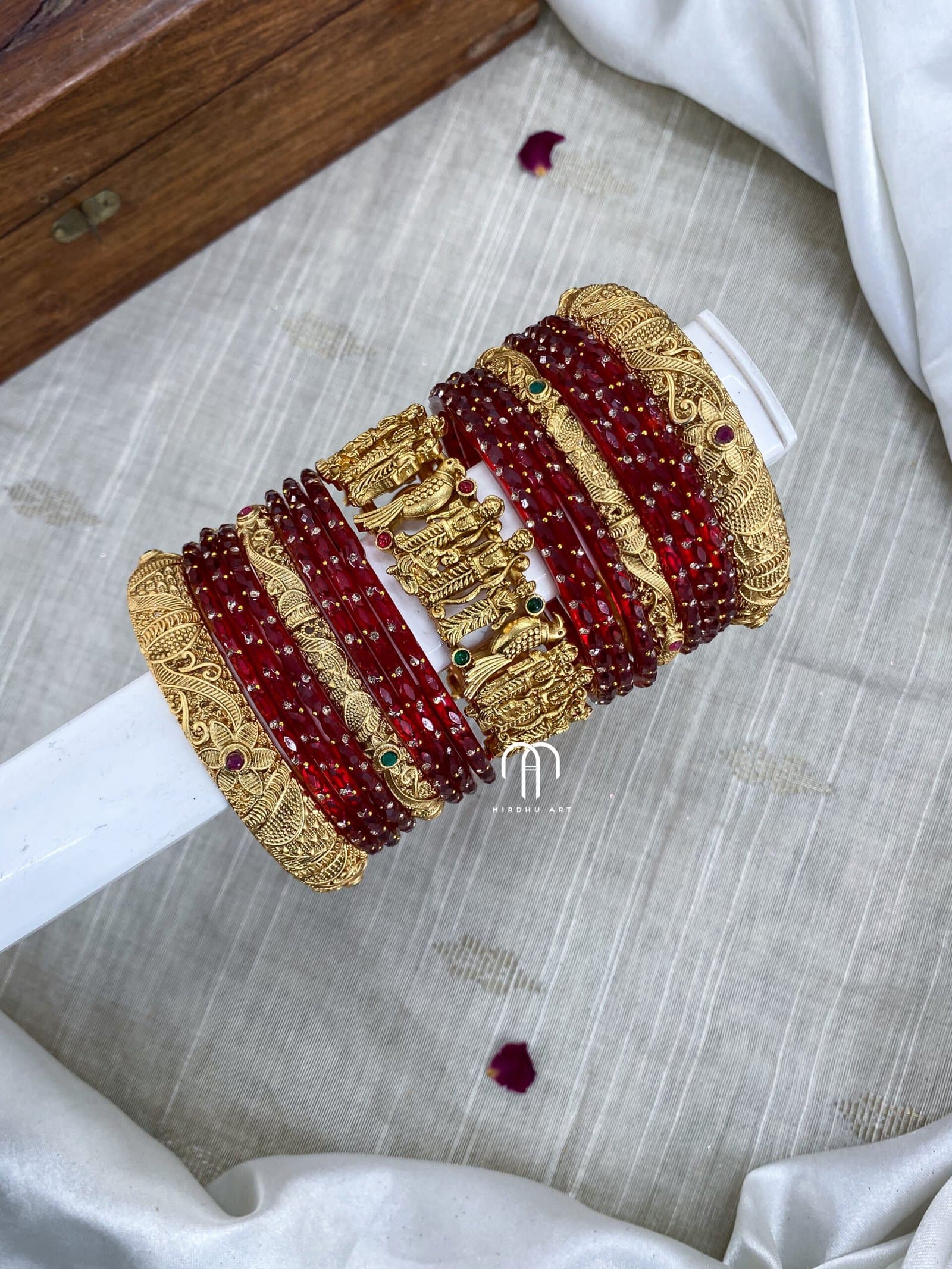 Ram Parivar Bangles (Red) from Bangle by Choice