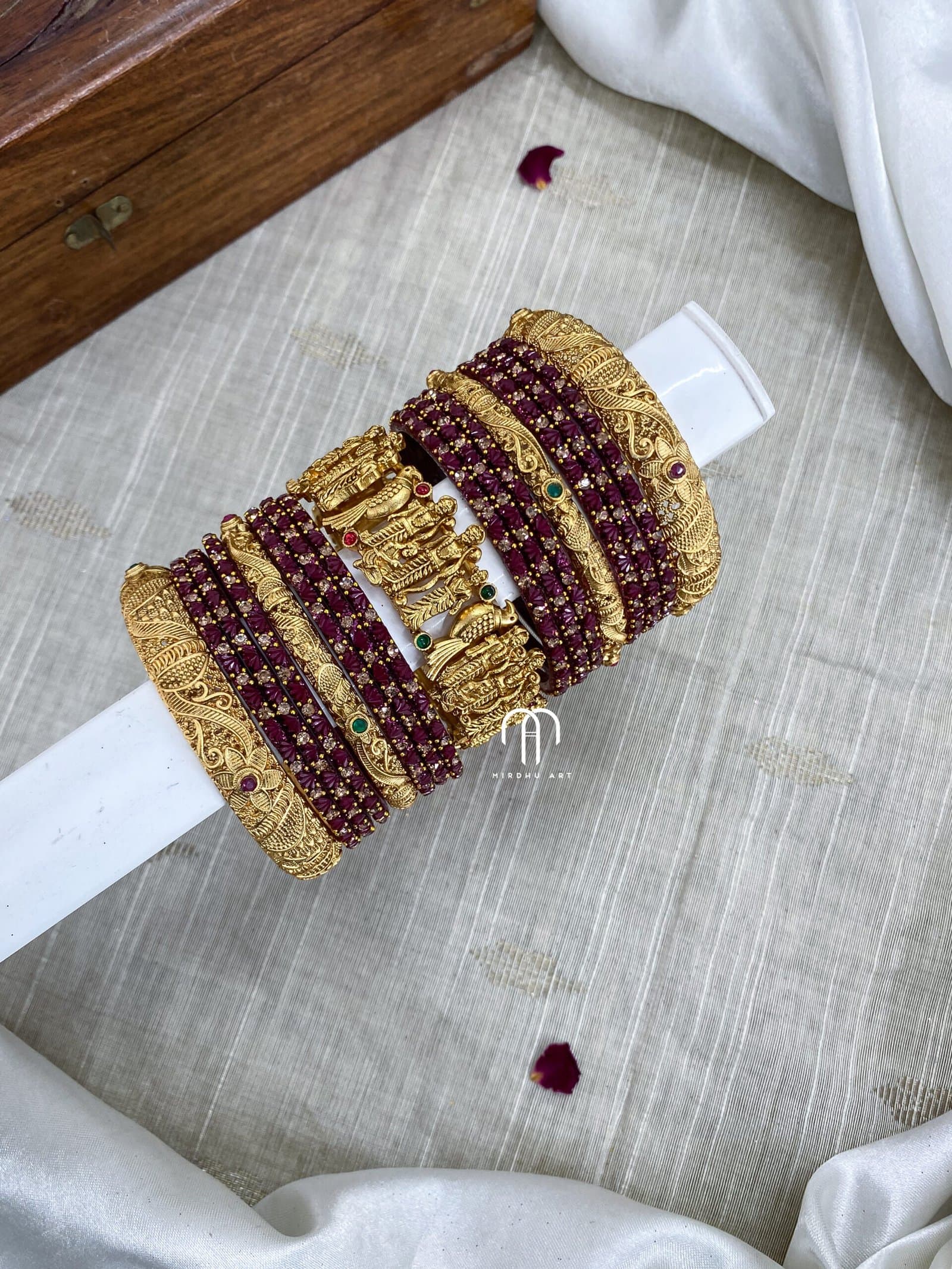 Ram Parivar Bangles (Wine ) from Bangle by Choice
