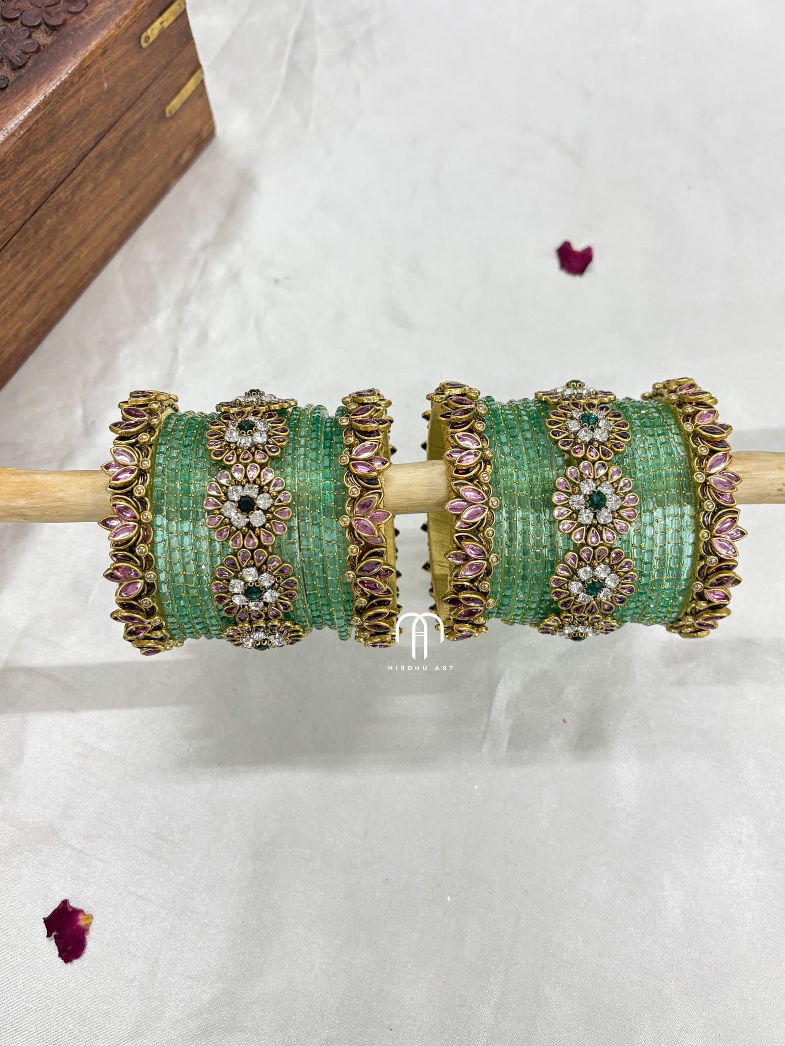 Crystal Floral – Babypink And Skyblue from Bangle by Choice
