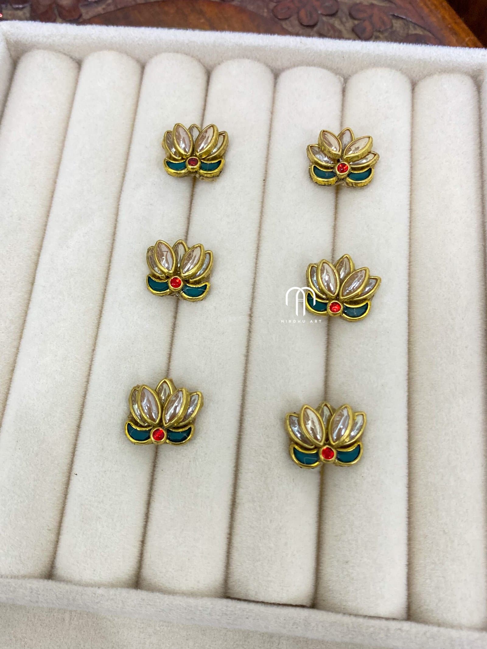 Lotus Patches – Golden and Green from Bangle by Choice