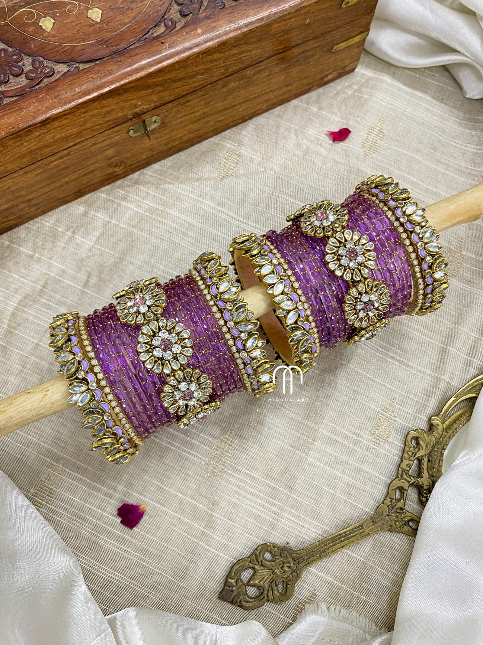 Crystal Floral – White & Lavender from Bangle by Choice