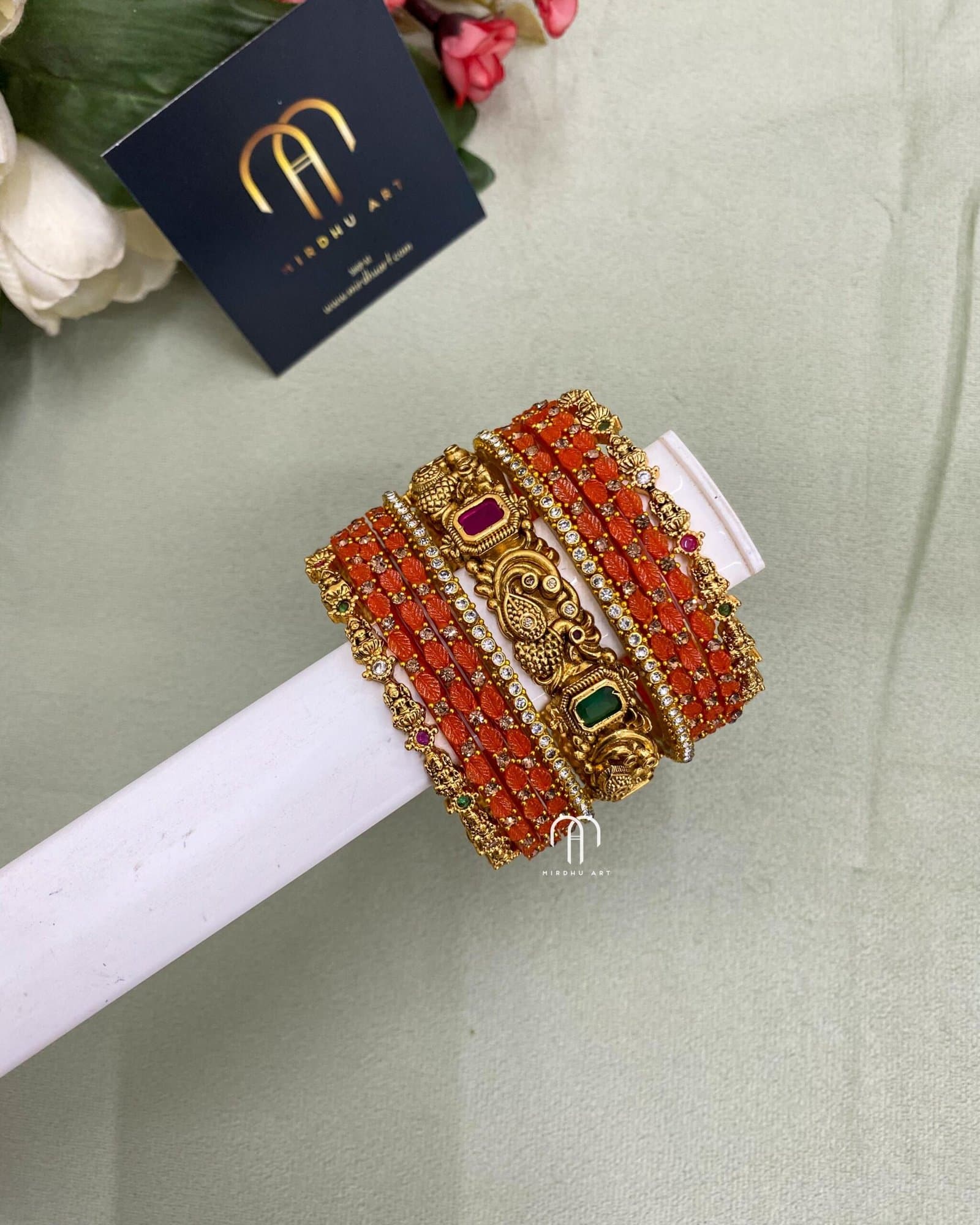 Annam & Lakshmi -Orange from Bangle by Choice
