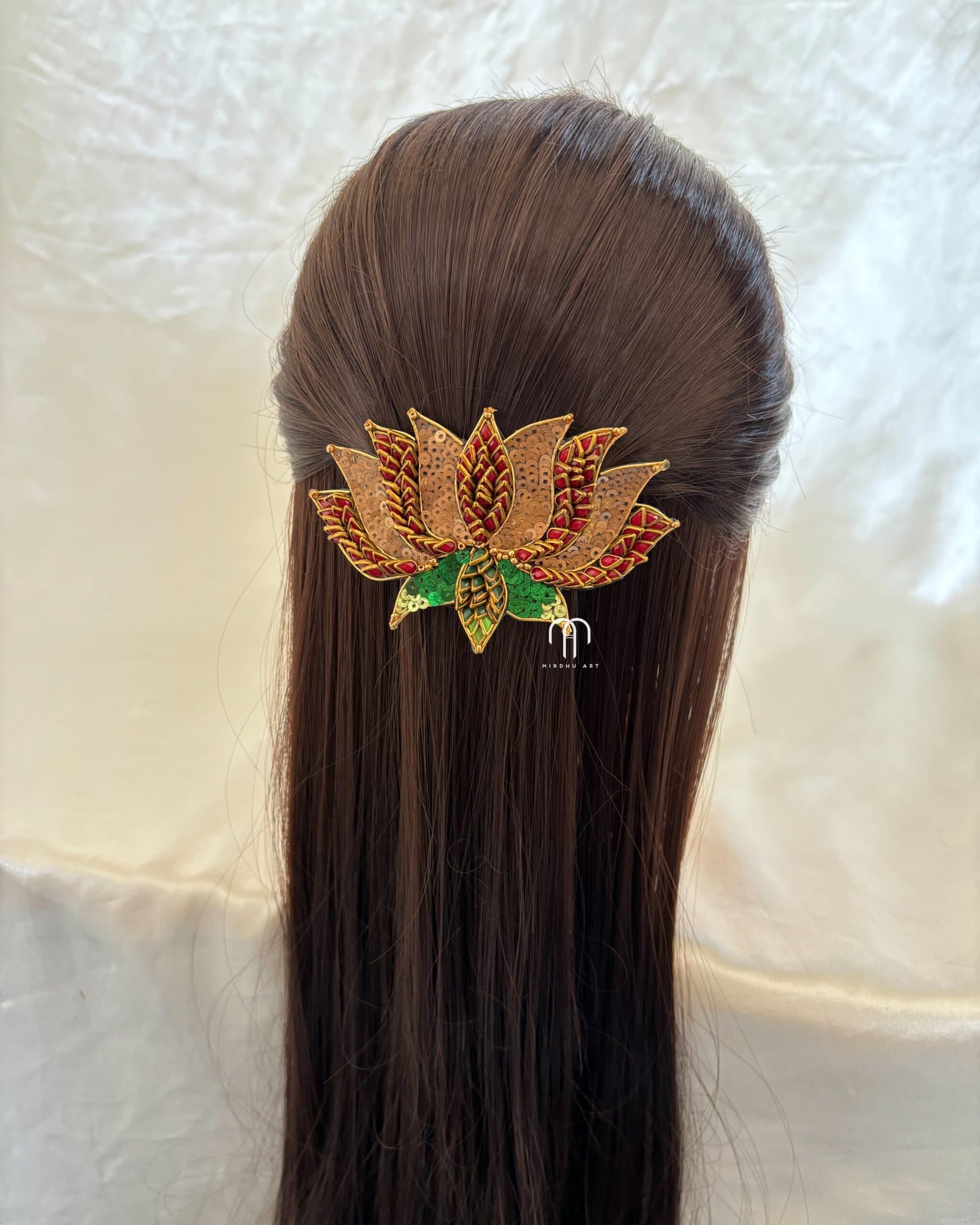 Lotus Center Clip – Maroon from Bangle by Choice