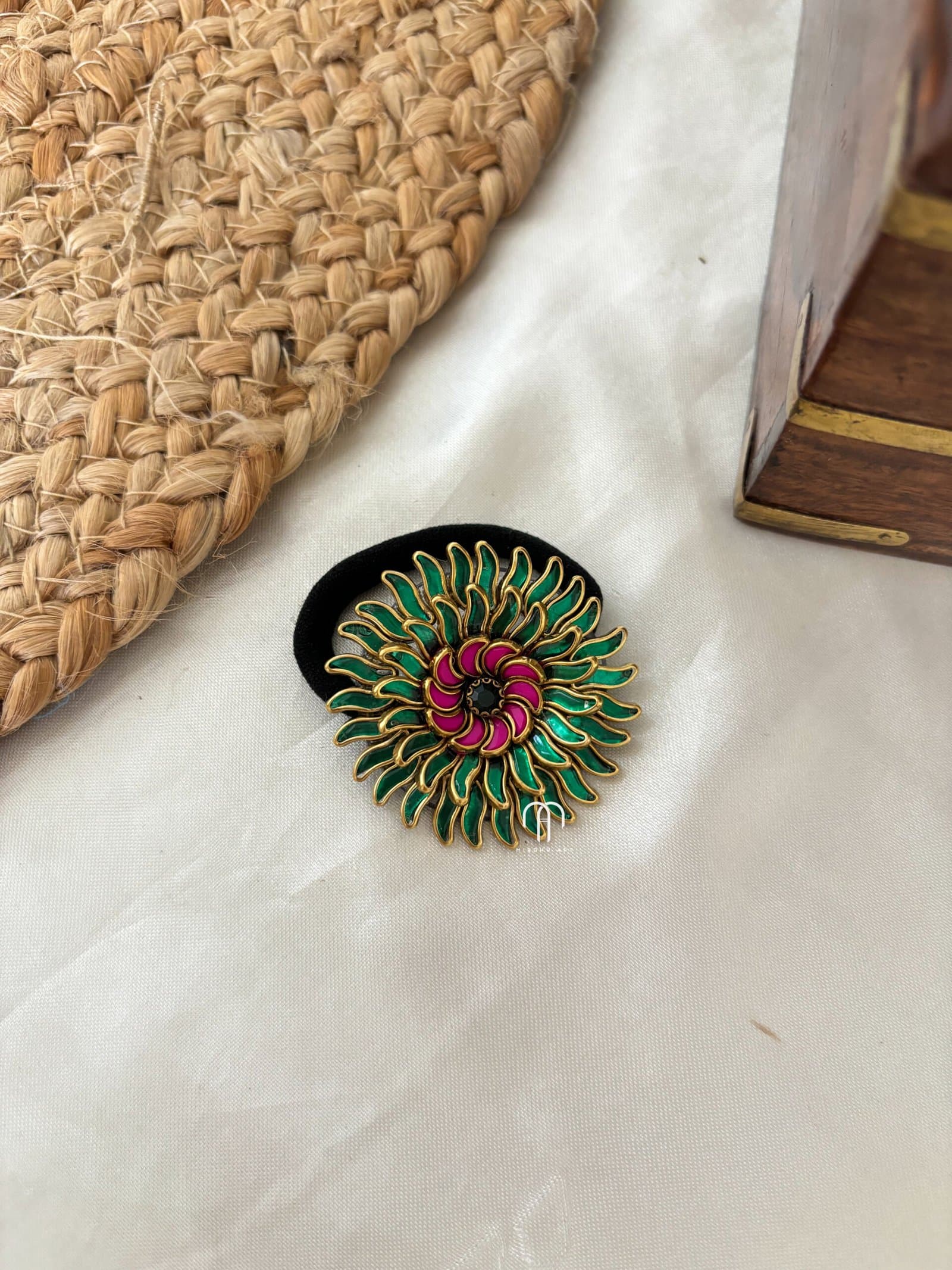 Two Layer Blossom – Rani Pink and green from Bangle by Choice
