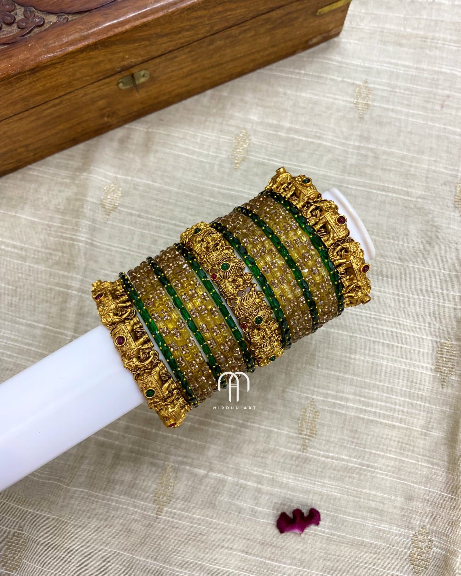 Lakshmi & Elephant – Green from Bangle by Choice