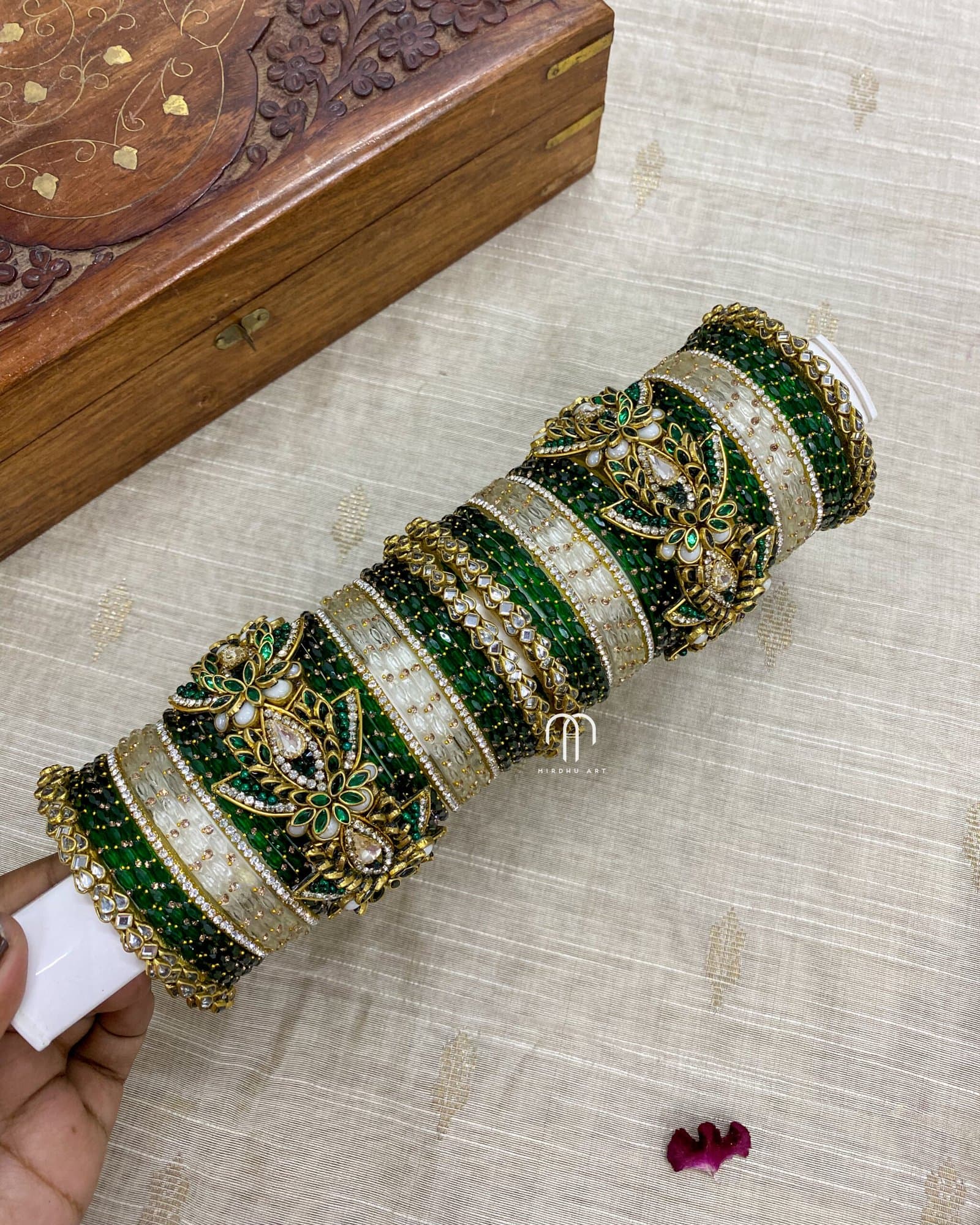 Lily – Green and White from Bangle by Choice