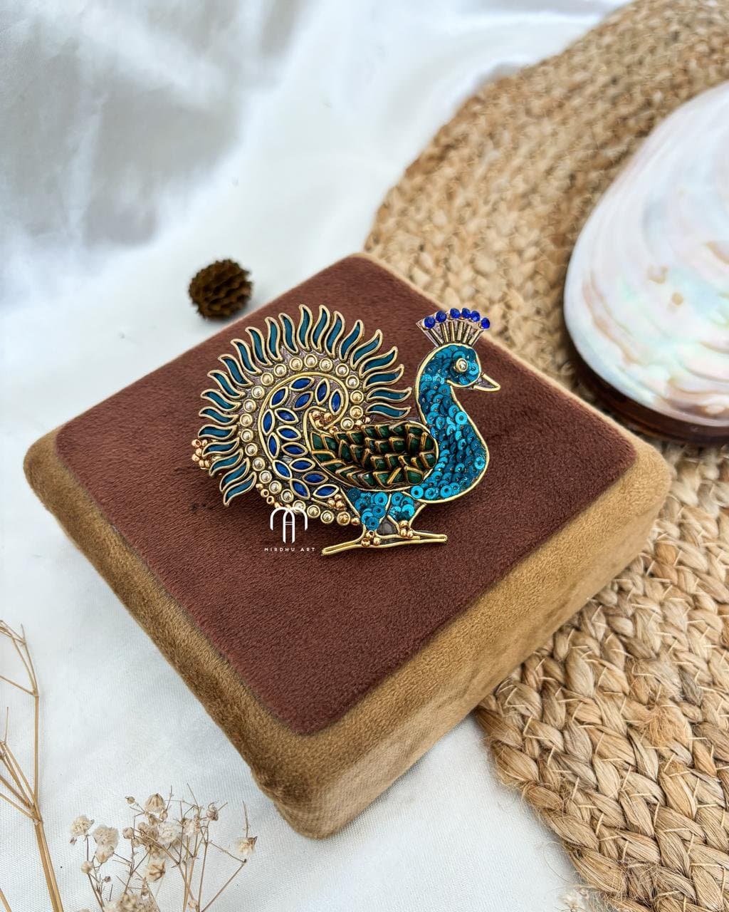 Peacock Center Clip – Krishna Blue from Bangle by Choice