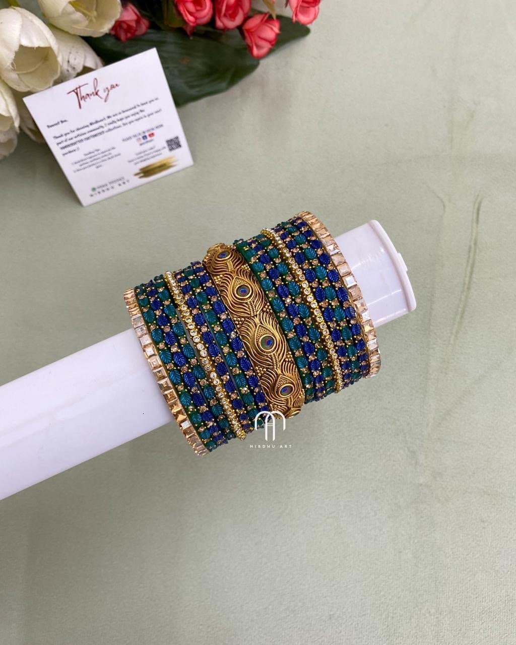 Mayil Peeli Bangles – Dark Blue And Krishna Blue from Bangle by Choice
