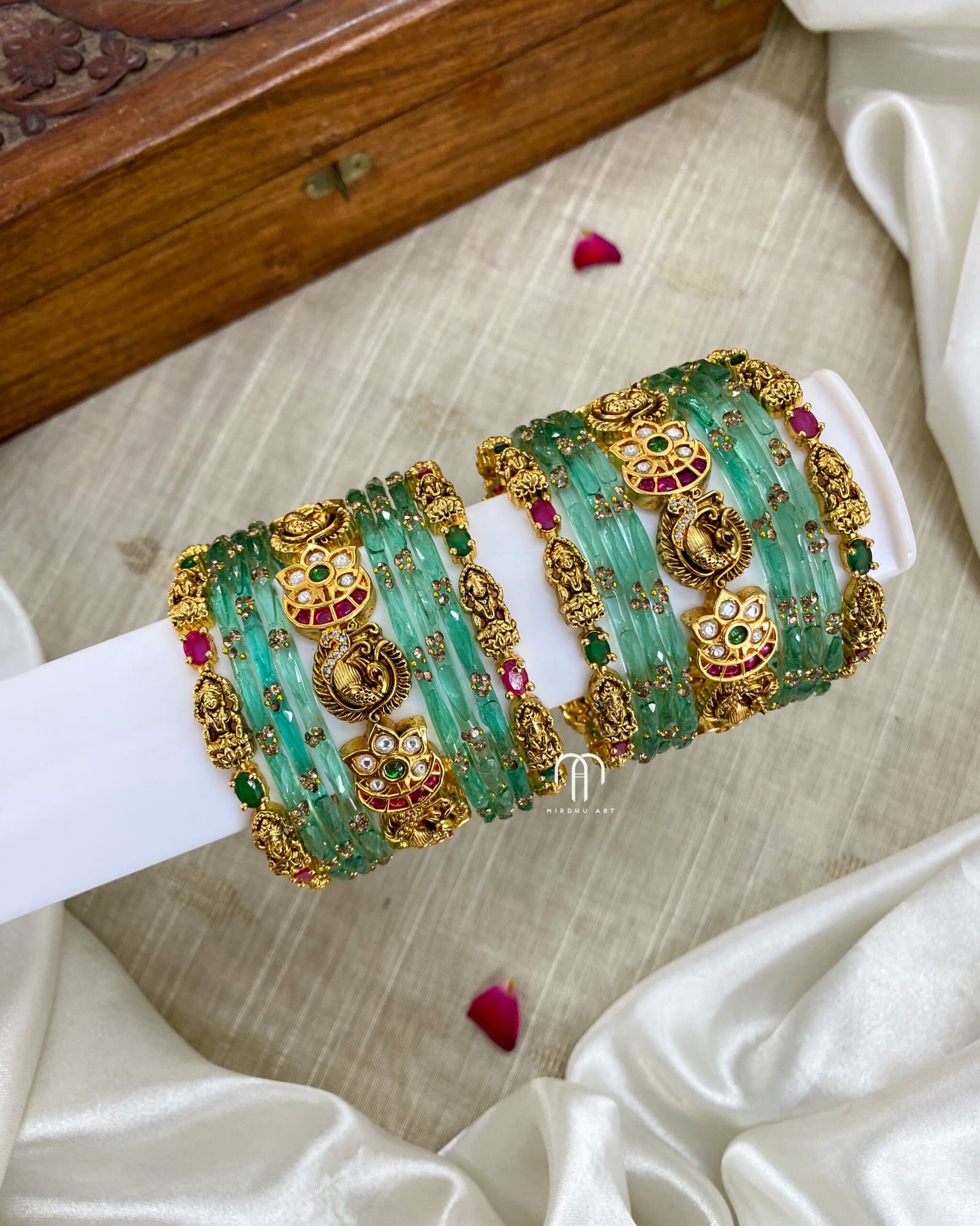Ashta Lakshmi 4.0 Turquoise green from Bangle by Choice
