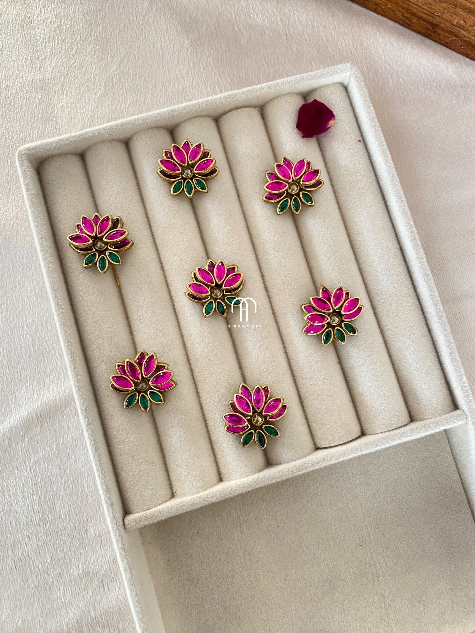 3D lotus pin – Pink And Green from Bangle by Choice