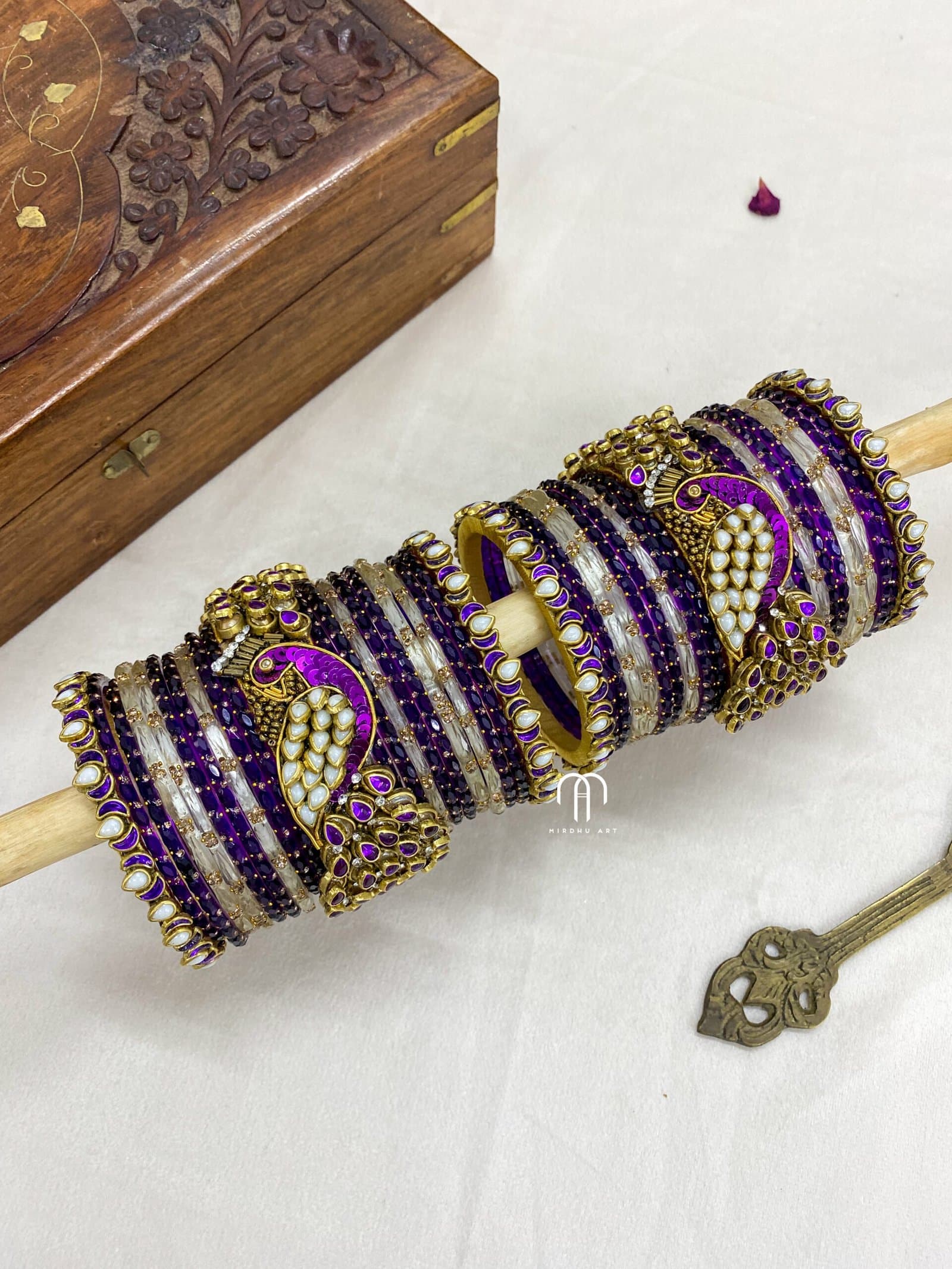 Peacock Style – White and Purple from Bangle by Choice