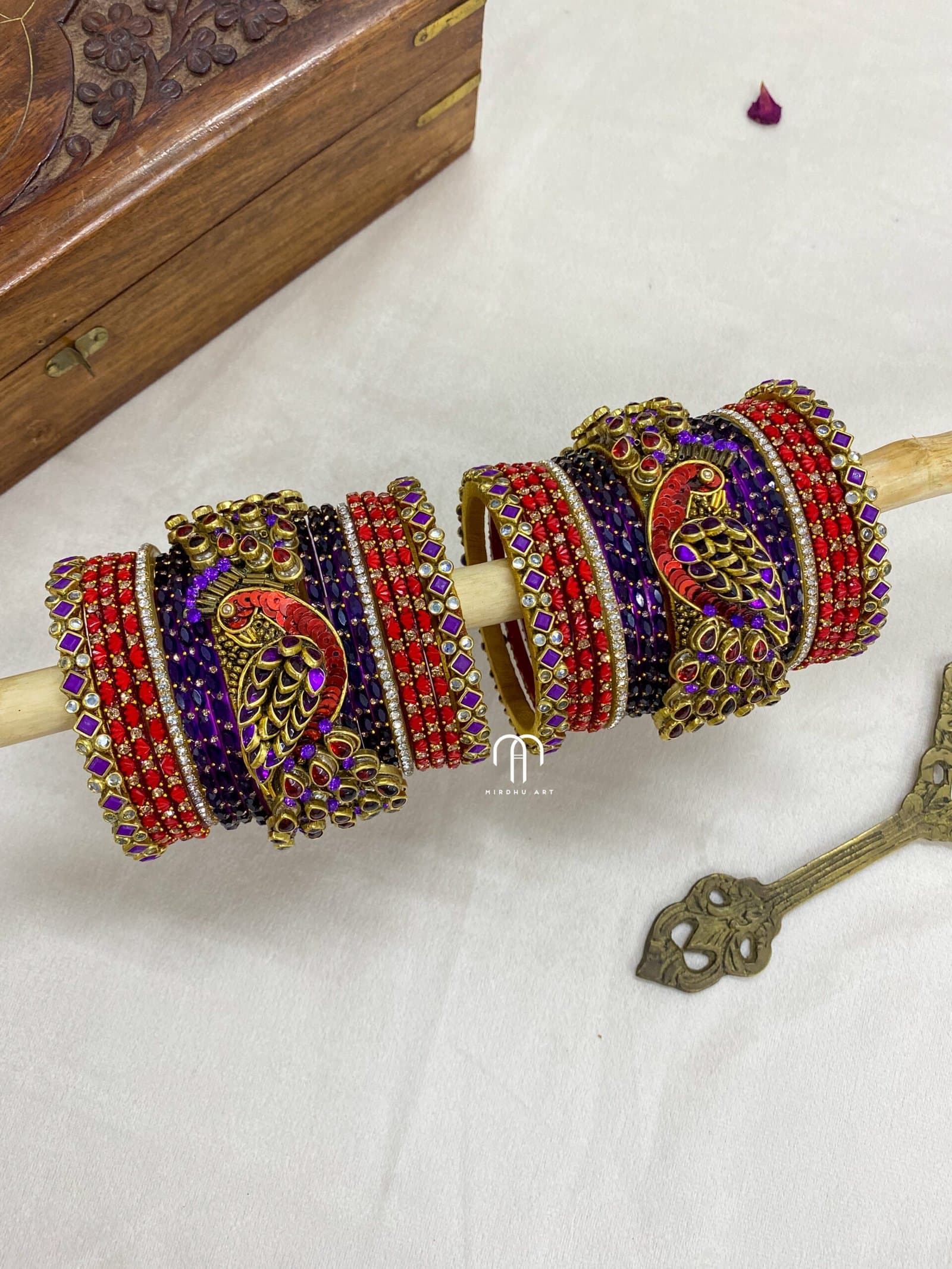 Peacock Style – Red and Purple from Bangle by Choice