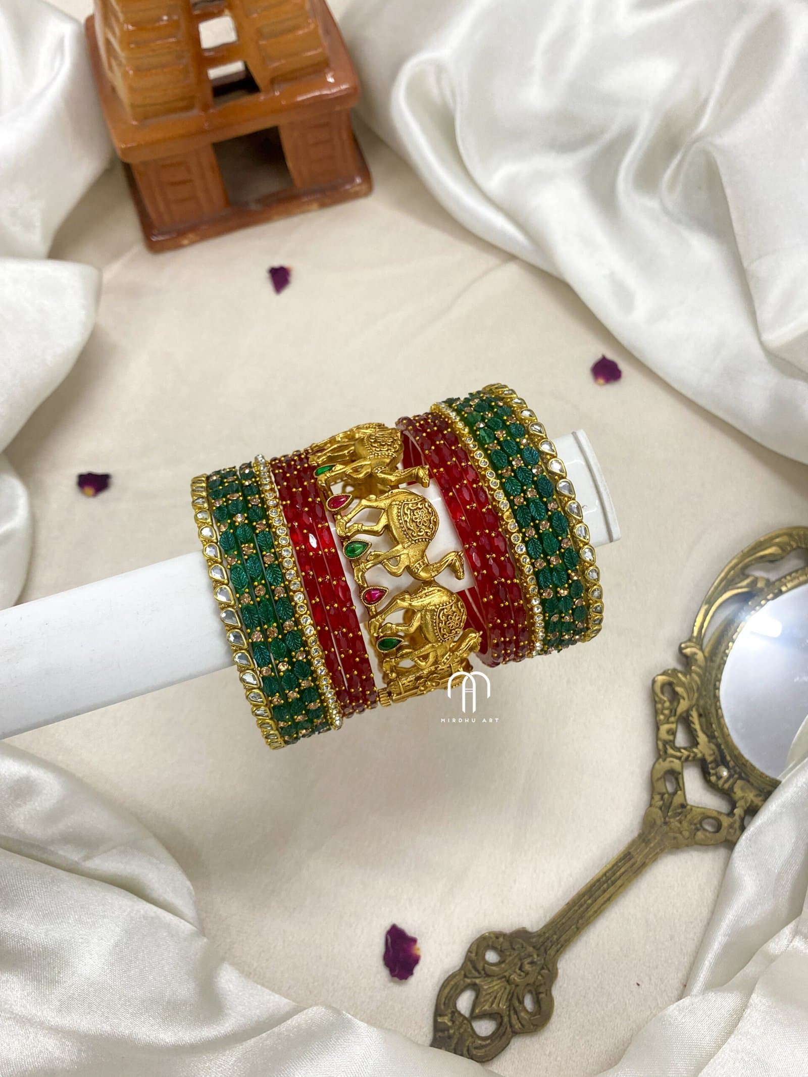 Camel Bangles – Green And Red from Bangle by Choice