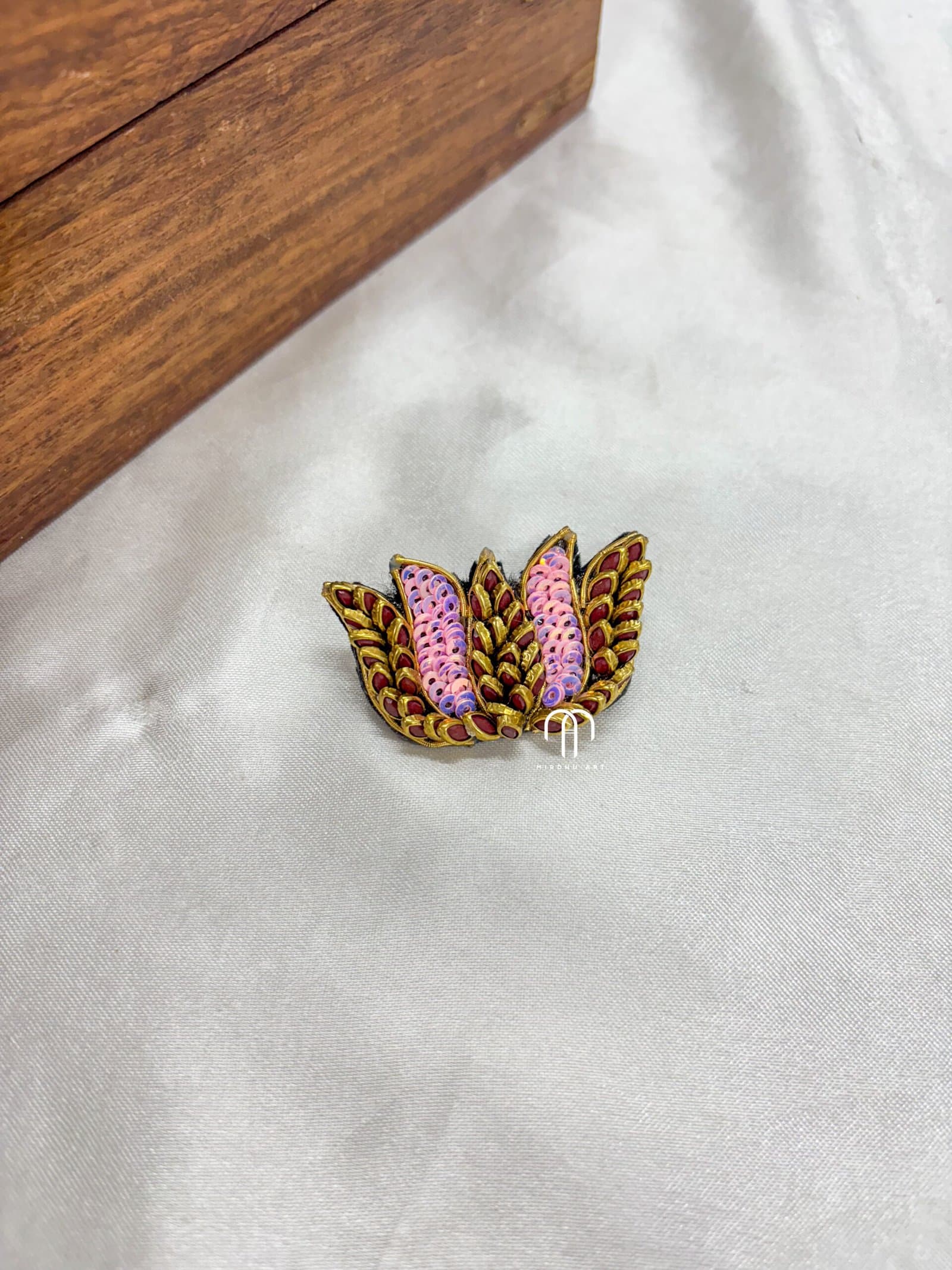 Lotus Saree Pins – Baby Pink And Rani Pink