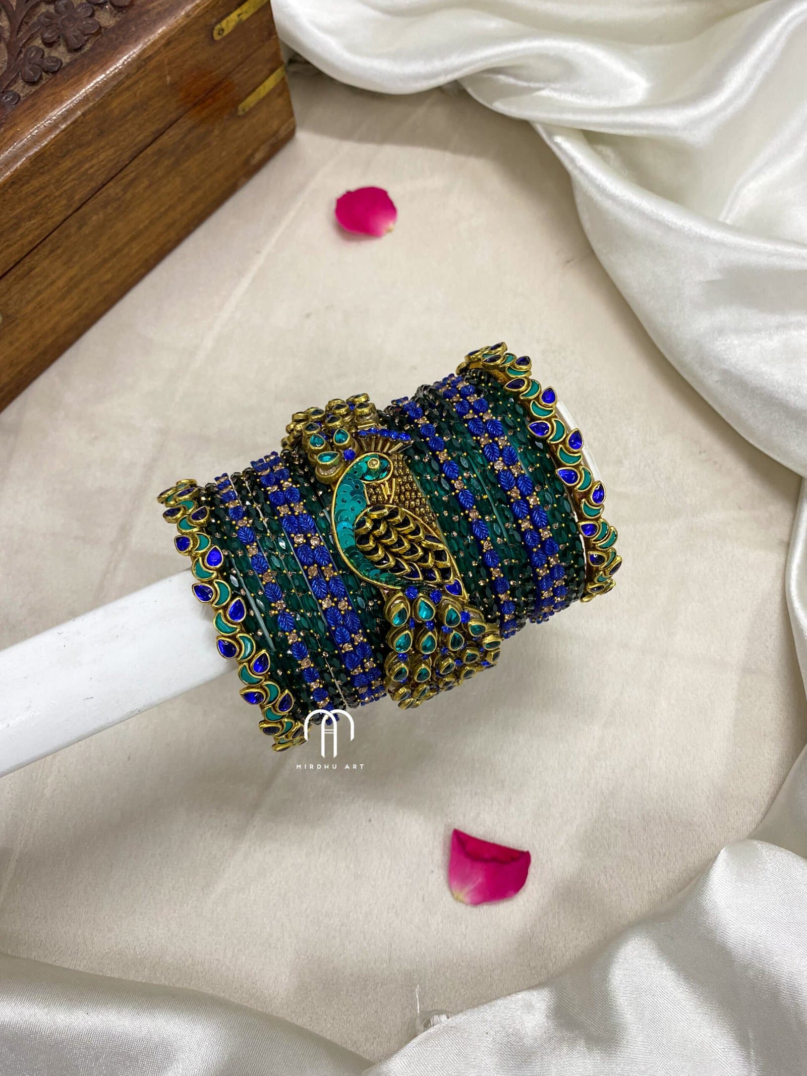 Peacock Style – Peacock Green And Royal Blue from Bangle by Choice