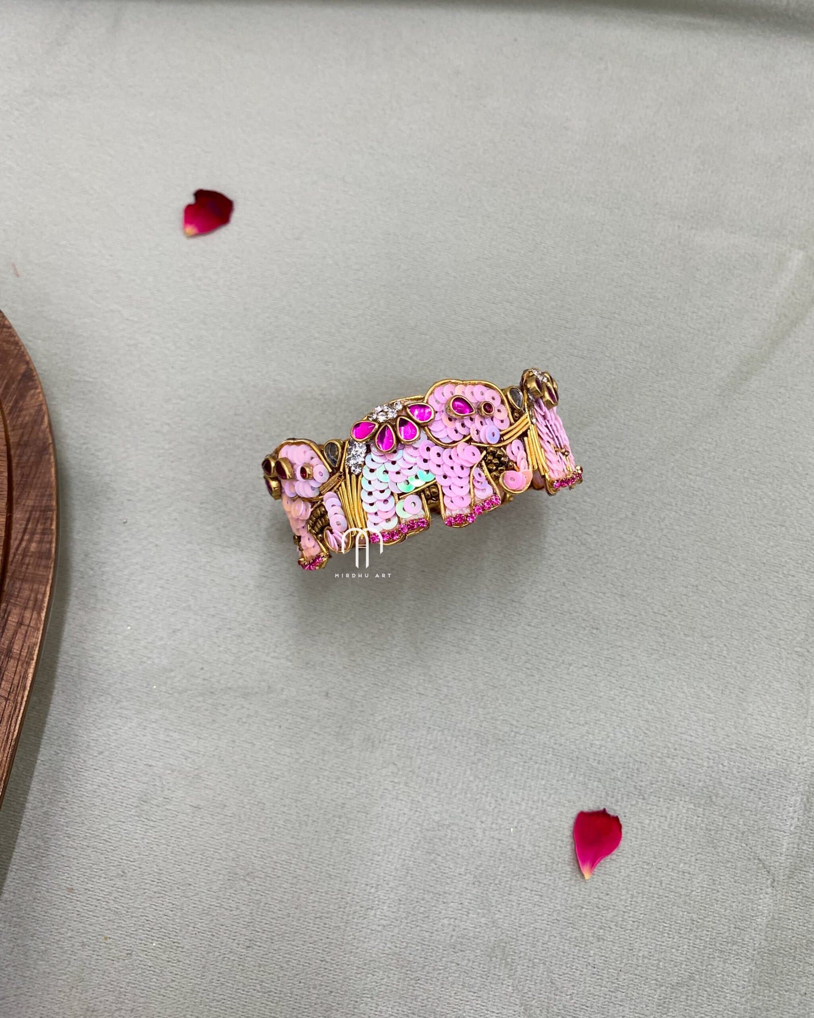Elephant Bangles. 2.0 (Baby Pink And Rani Pink) detail view 2