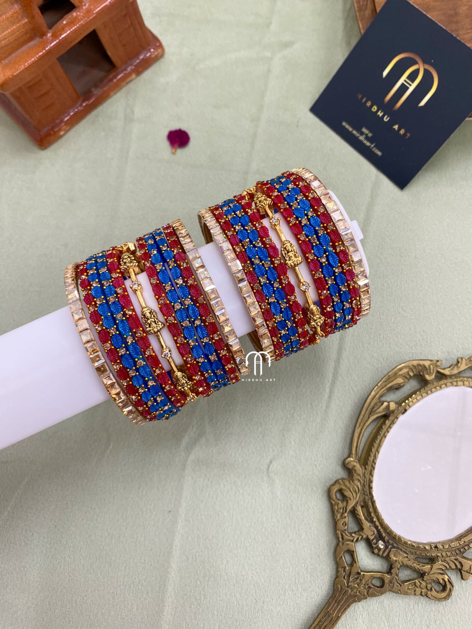 Budget Friendly Lakshmi – Krishna Blue And Red from Bangle by Choice