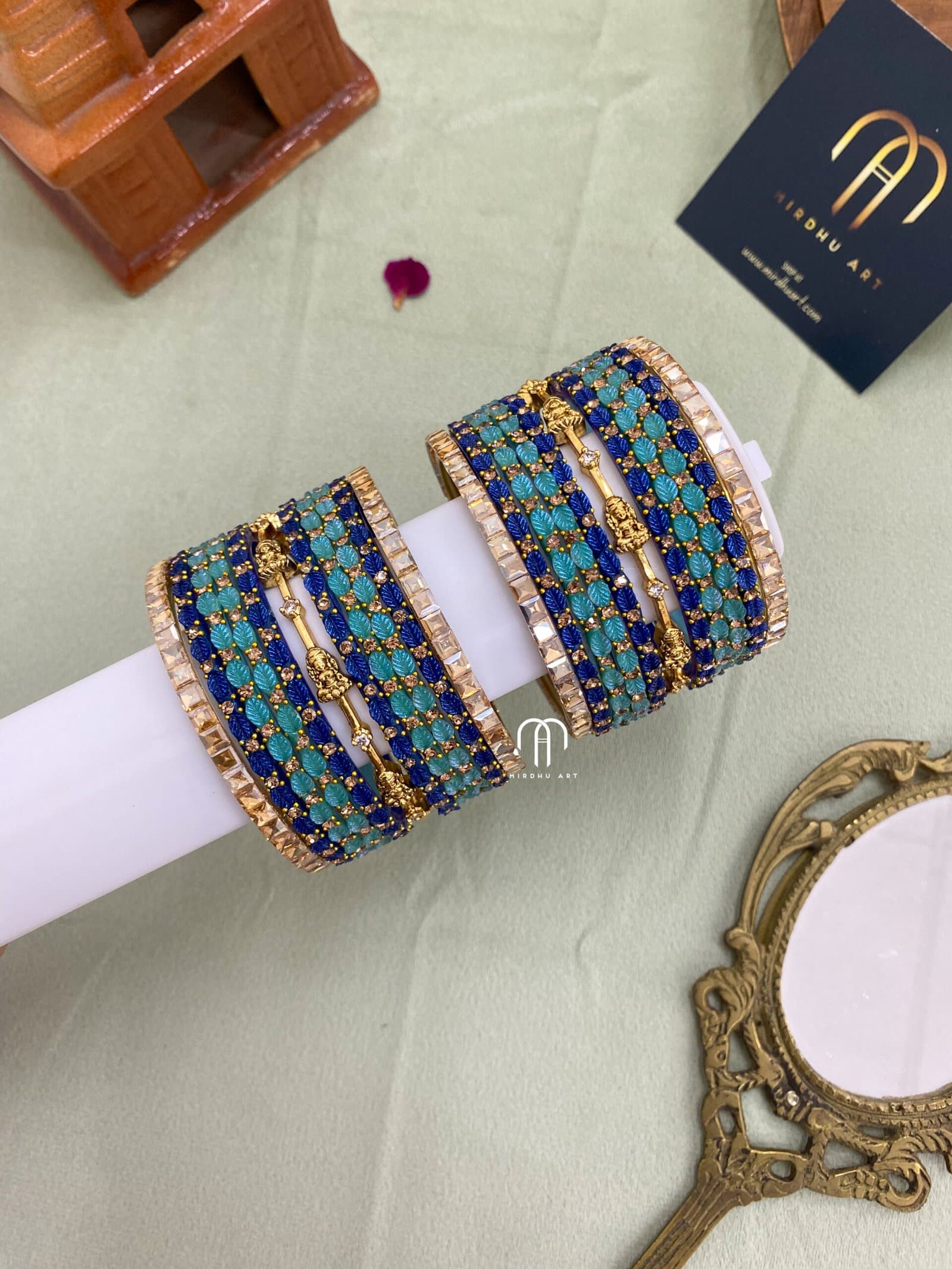 Budget Friendly Lakshmi -Royal Blue & Sky Blue from Bangle by Choice