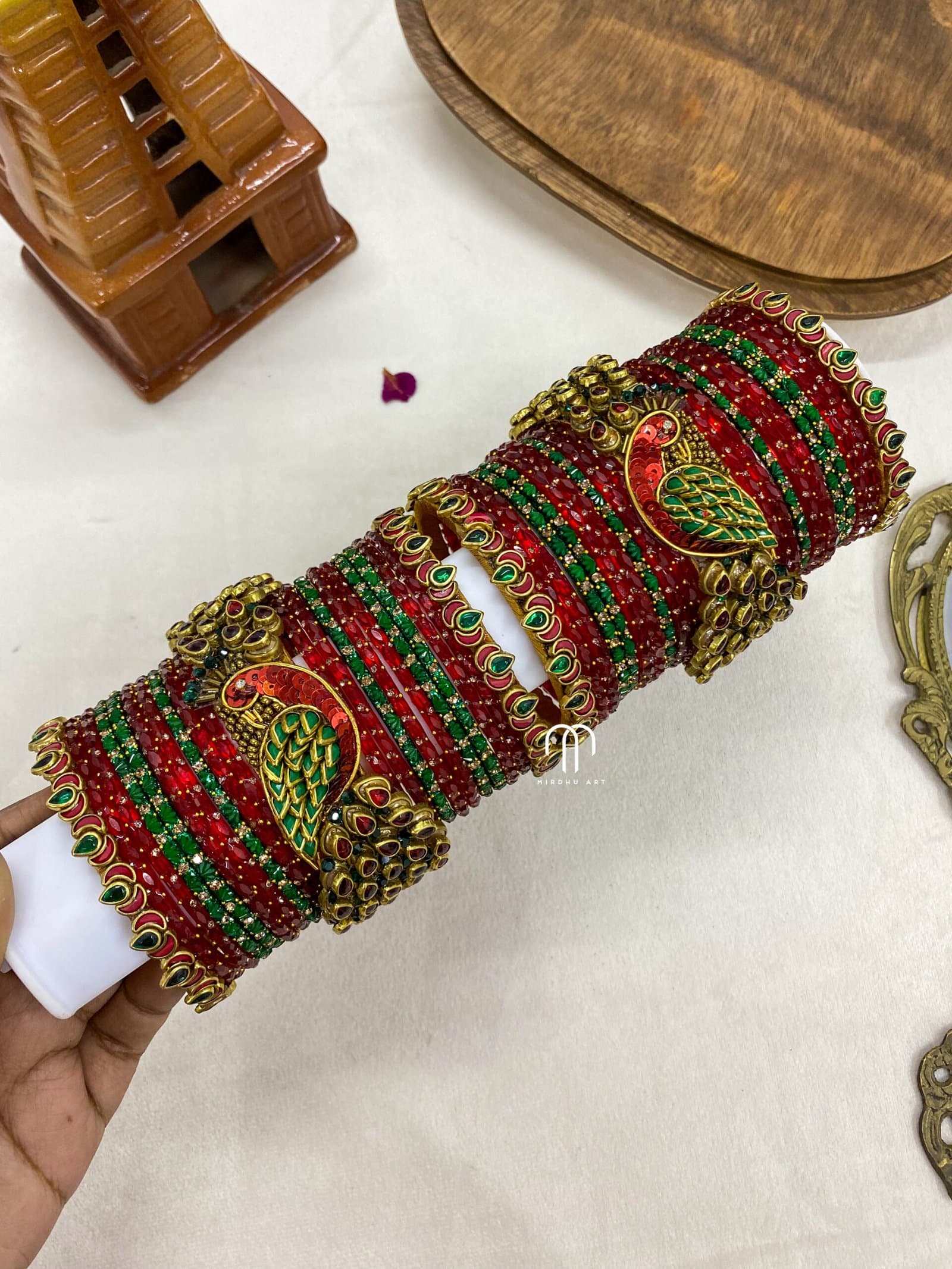 Peacock Style – Green And Red from Bangle by Choice