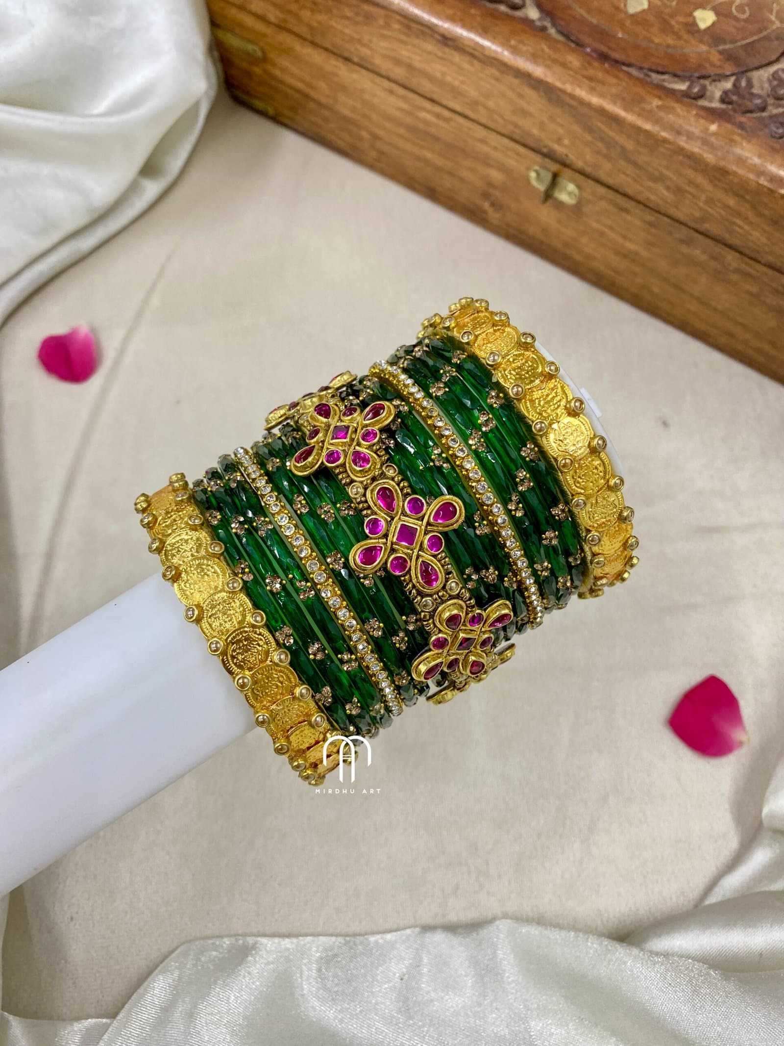 Kolam – Pink and Green from Bangle by Choice