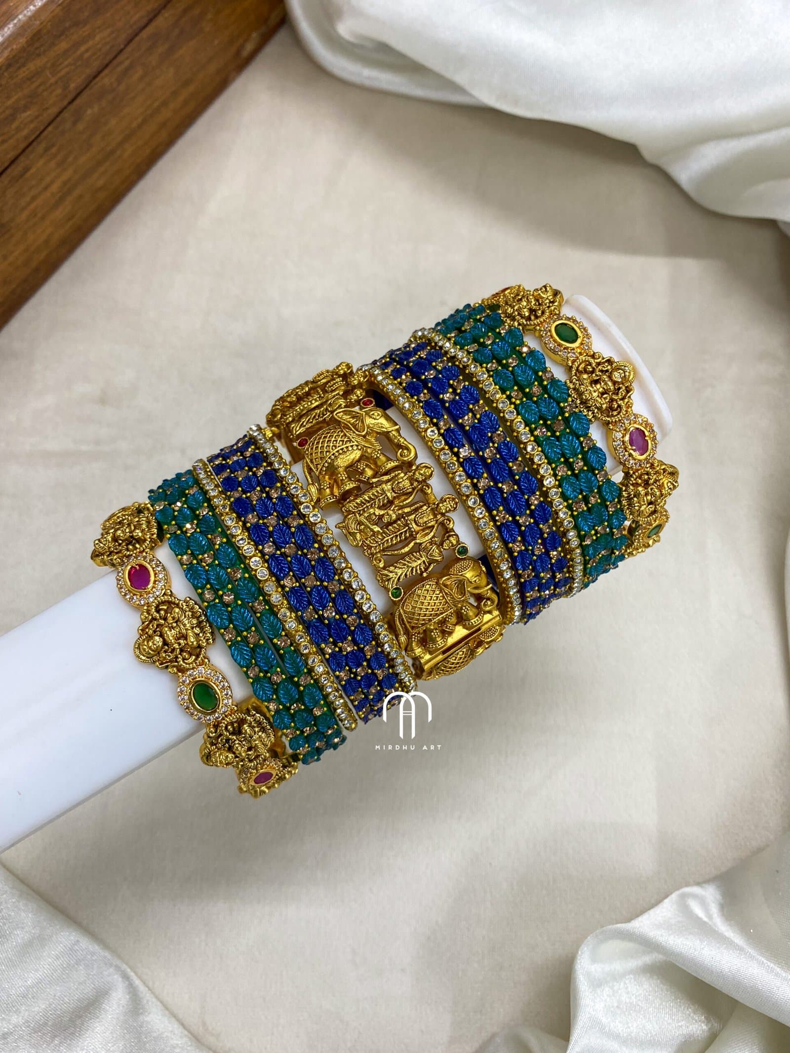 Sita Raman Bangles – Royal Blue And Peacock Green from Bangle by Choice