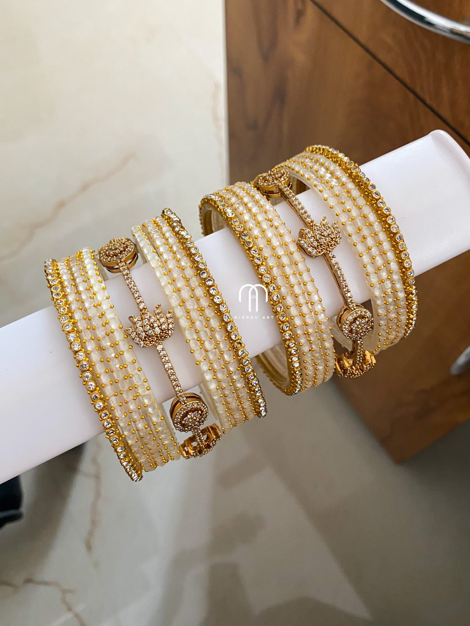 Lotus – Diamond Replica – white from Bangle by Choice