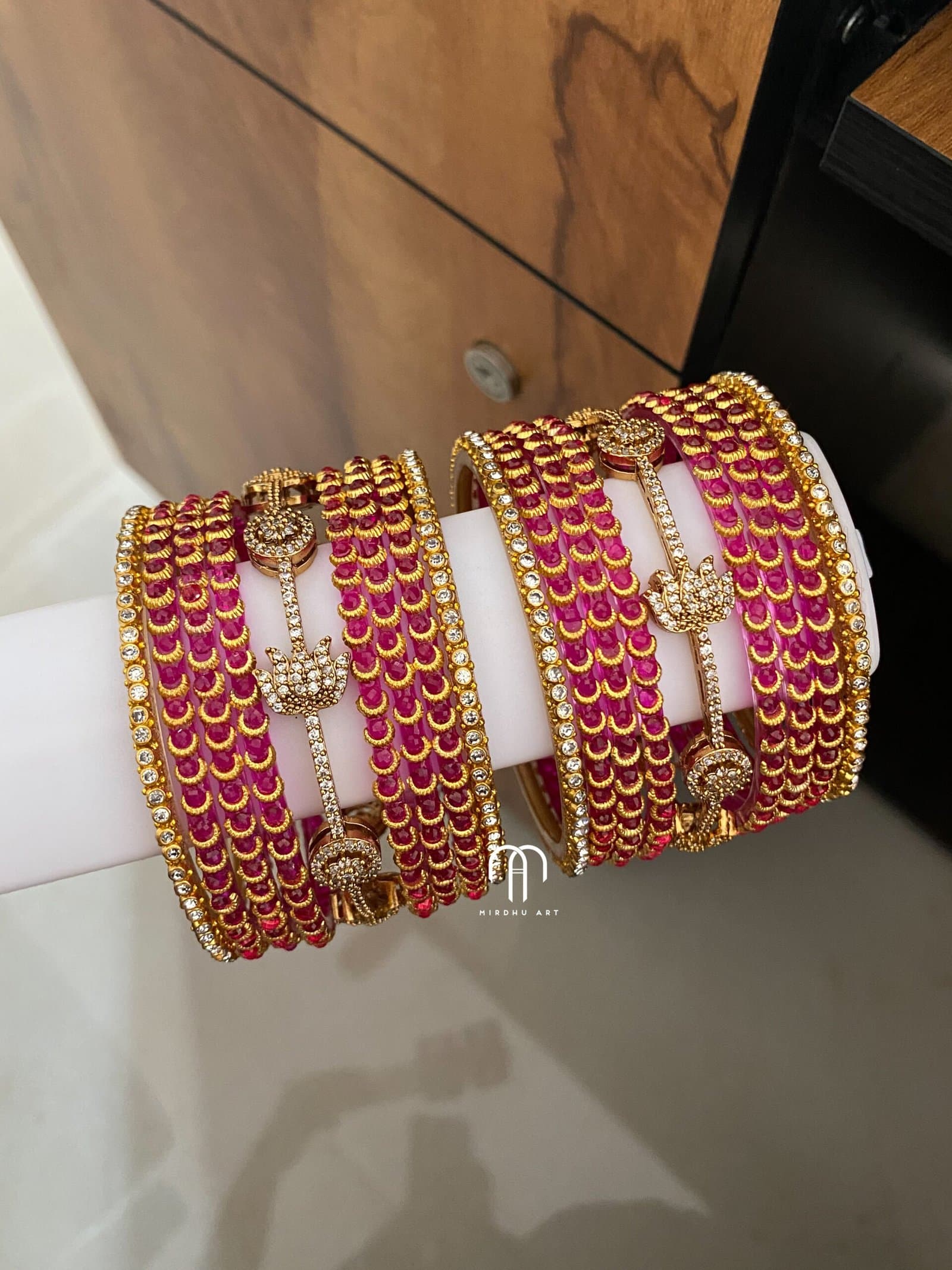 Lotus – Diamond Replica – Rani Pink from Bangle by Choice