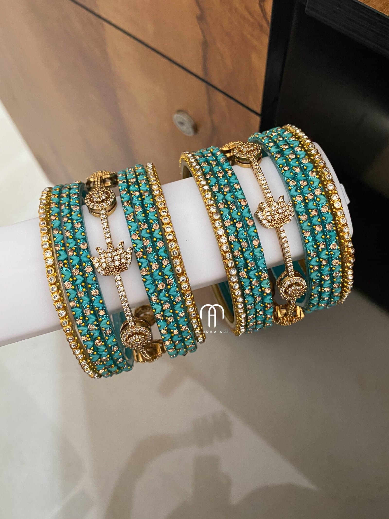 Lotus – Diamond Replica – Sky Blue from Bangle by Choice