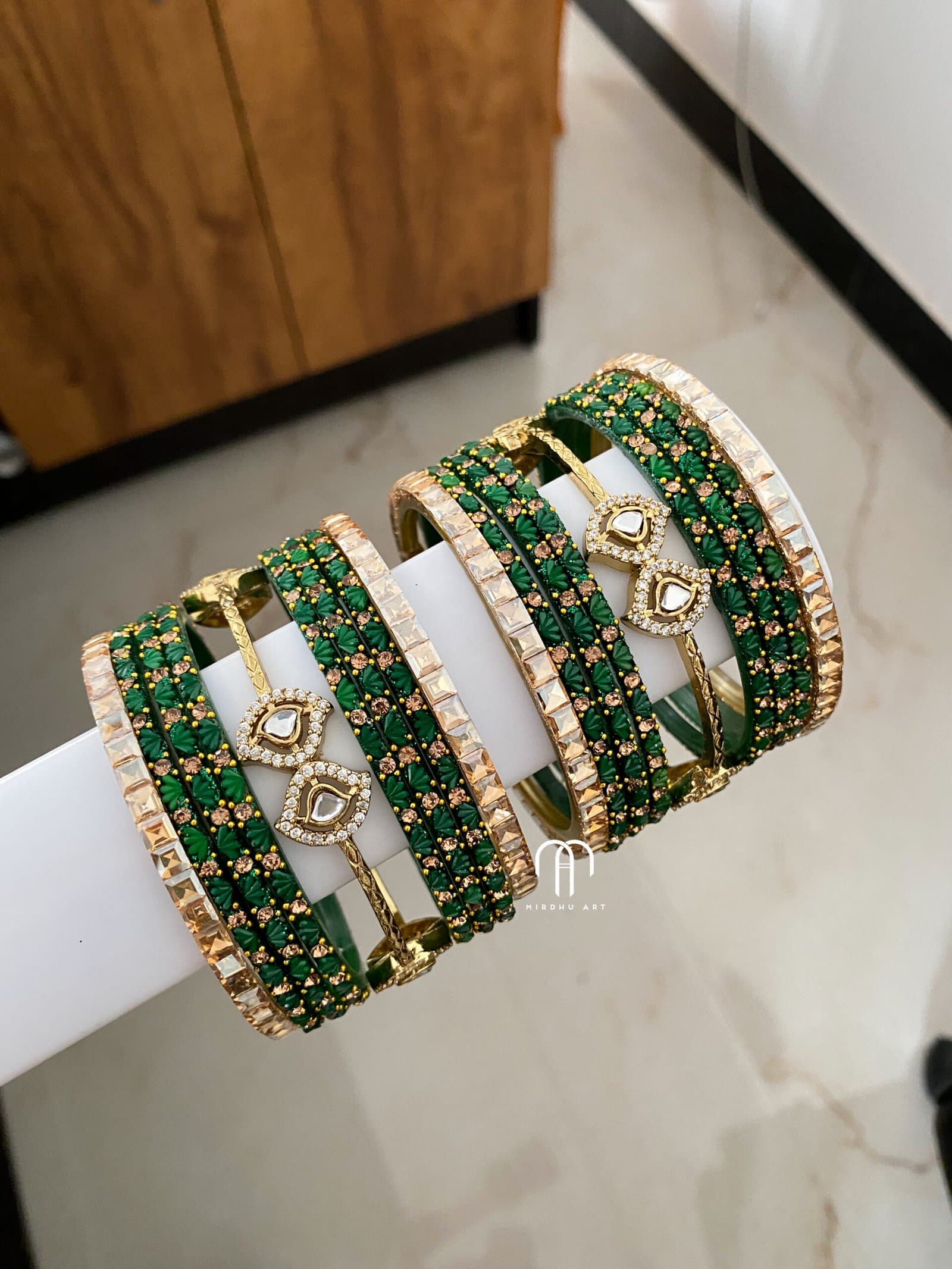 Budget Polki Bangles – Green from Bangle by Choice