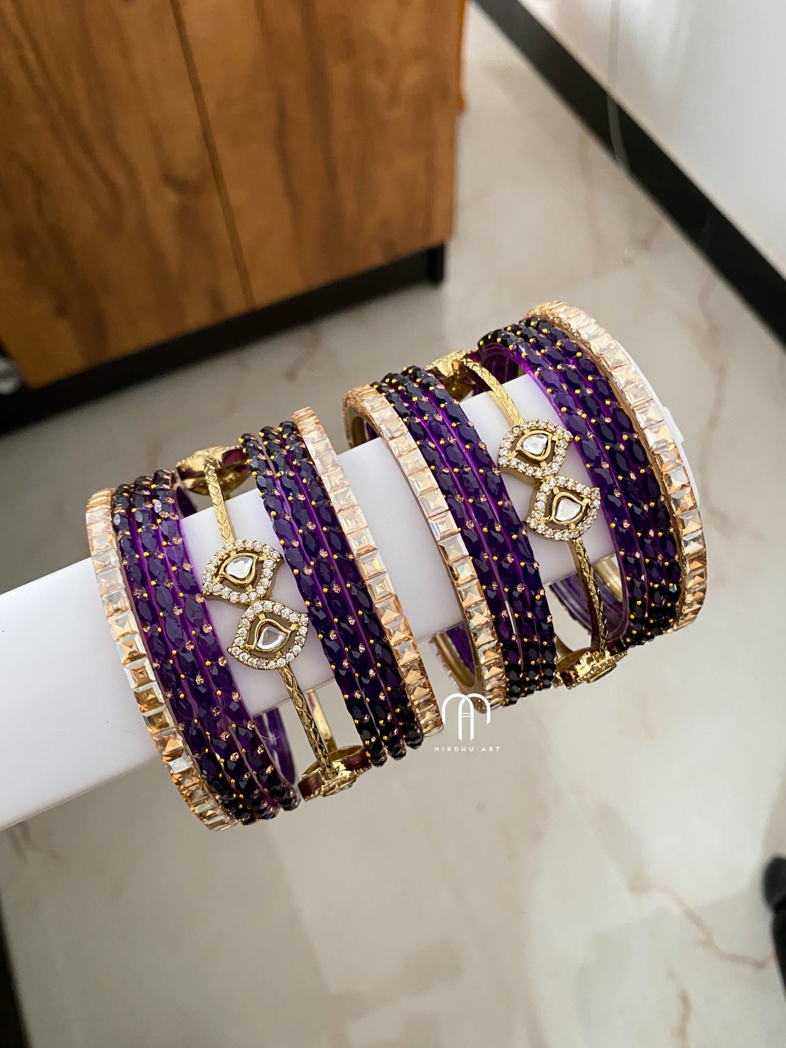 Budget Polki Bangles – Purple from Bangle by Choice