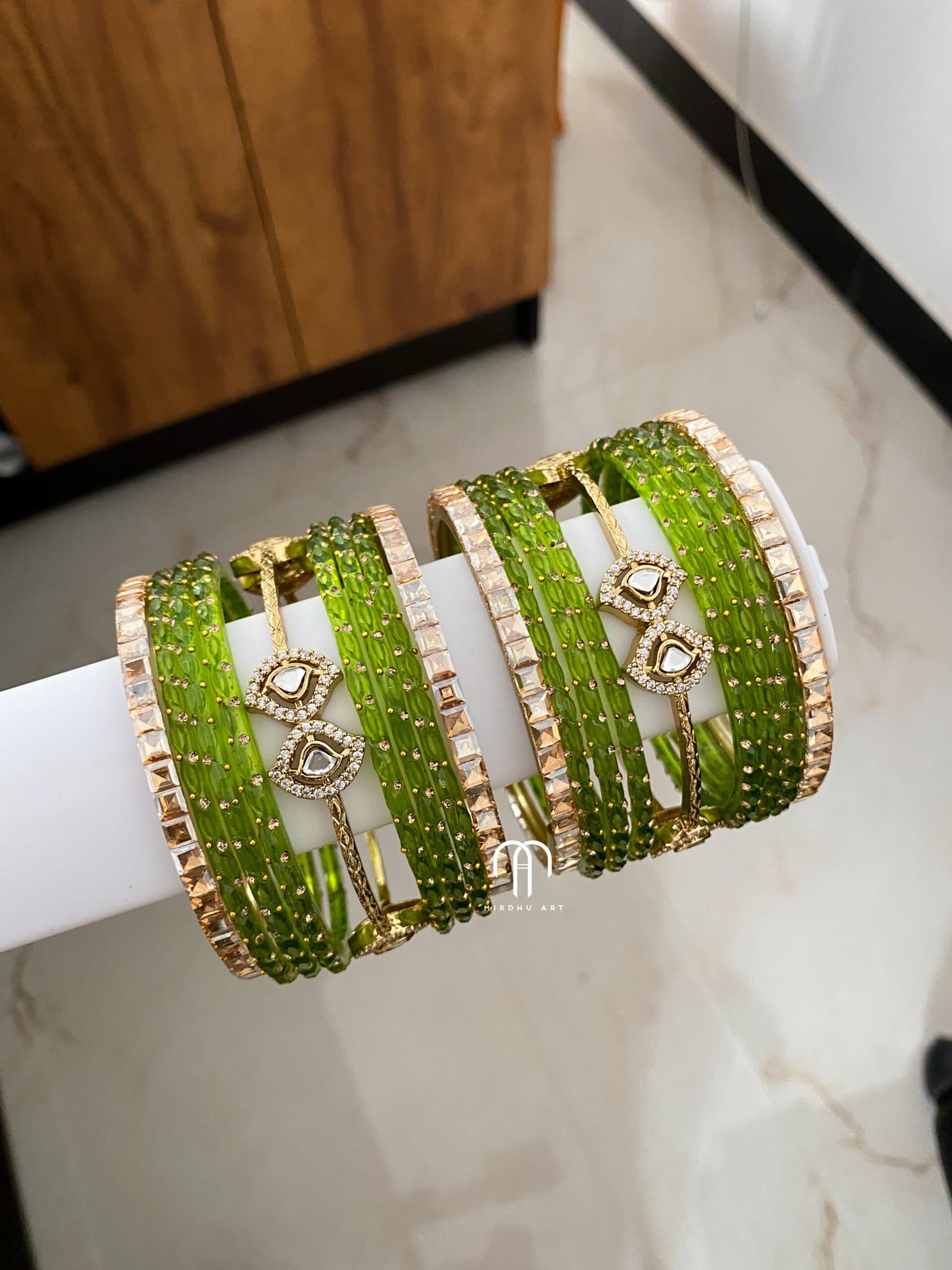 Budget Polki Bangles – Parrot Green from Bangle by Choice