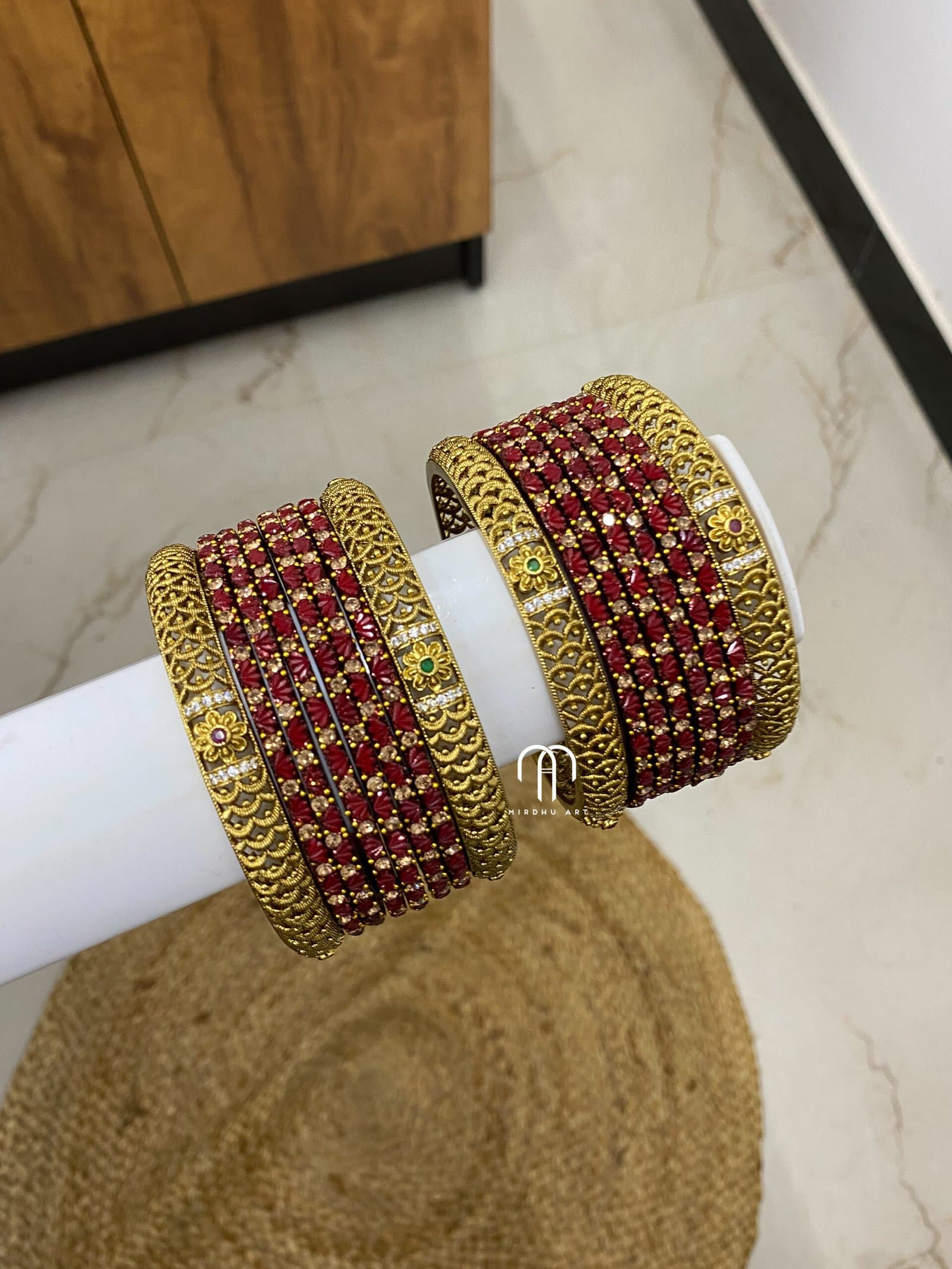 Half Moon Bangles – Maroon from Bangle by Choice