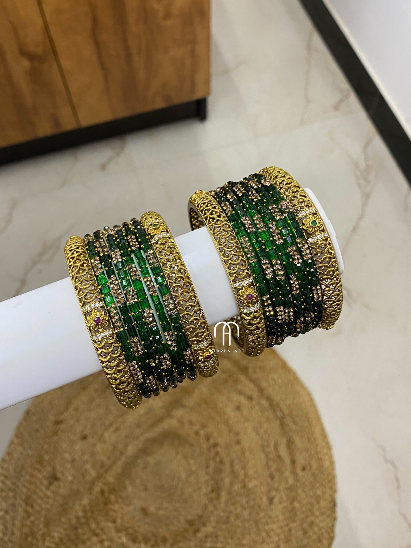 Half Moon Bangles – Green from Bangle by Choice