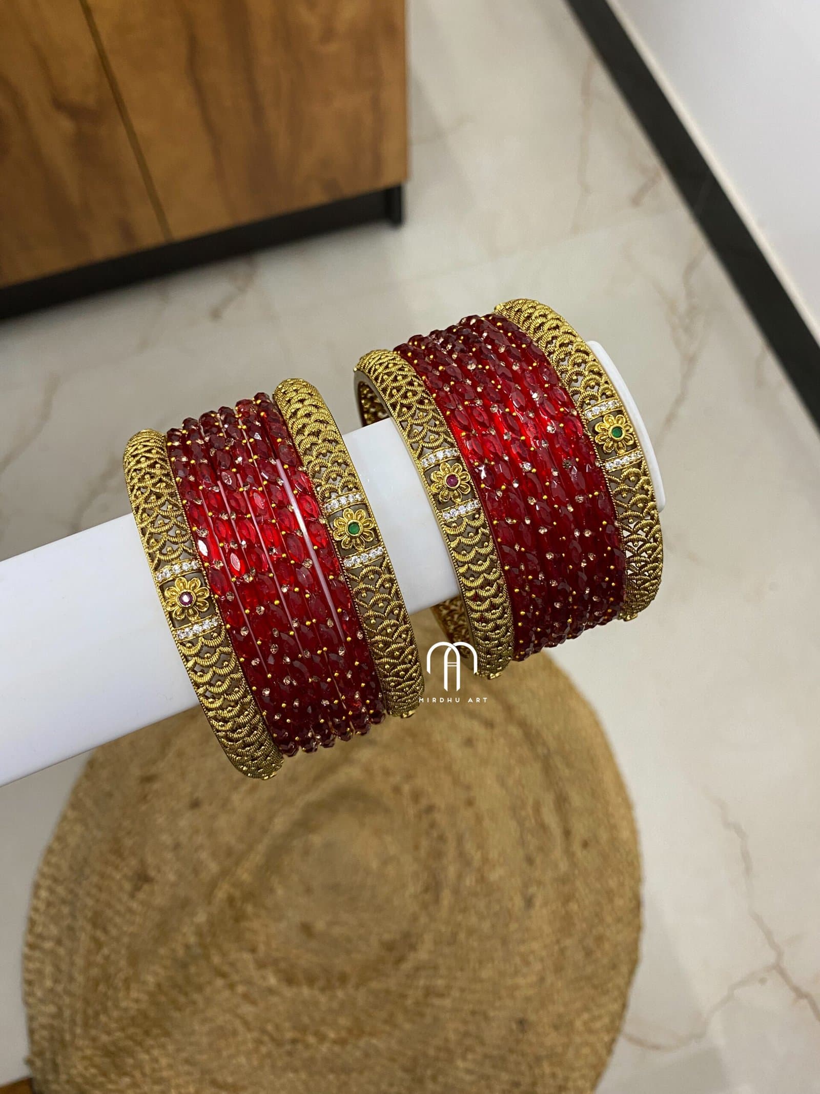 Half Moon Bangles – Red from Bangle by Choice