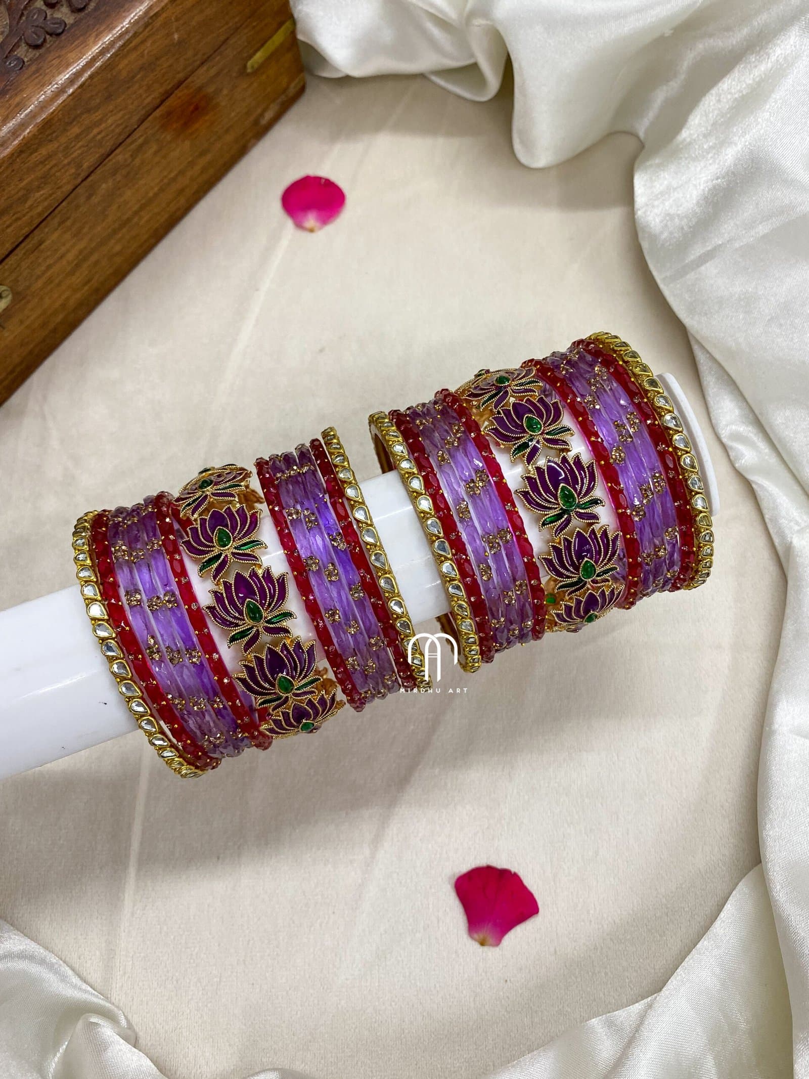 Lotus Simple Set – Purple And Red from Bangle by Choice