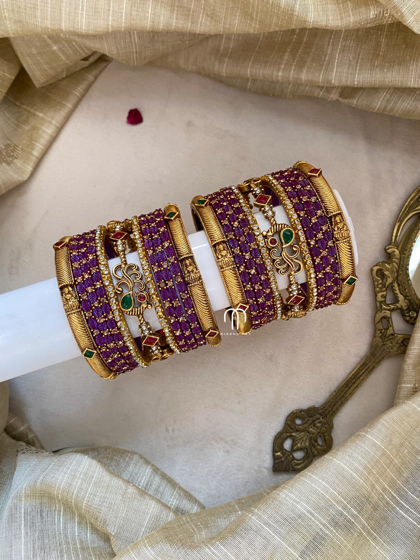 Annam & Lakshmi 2.0 Bangles – Purple from Bangle by Choice