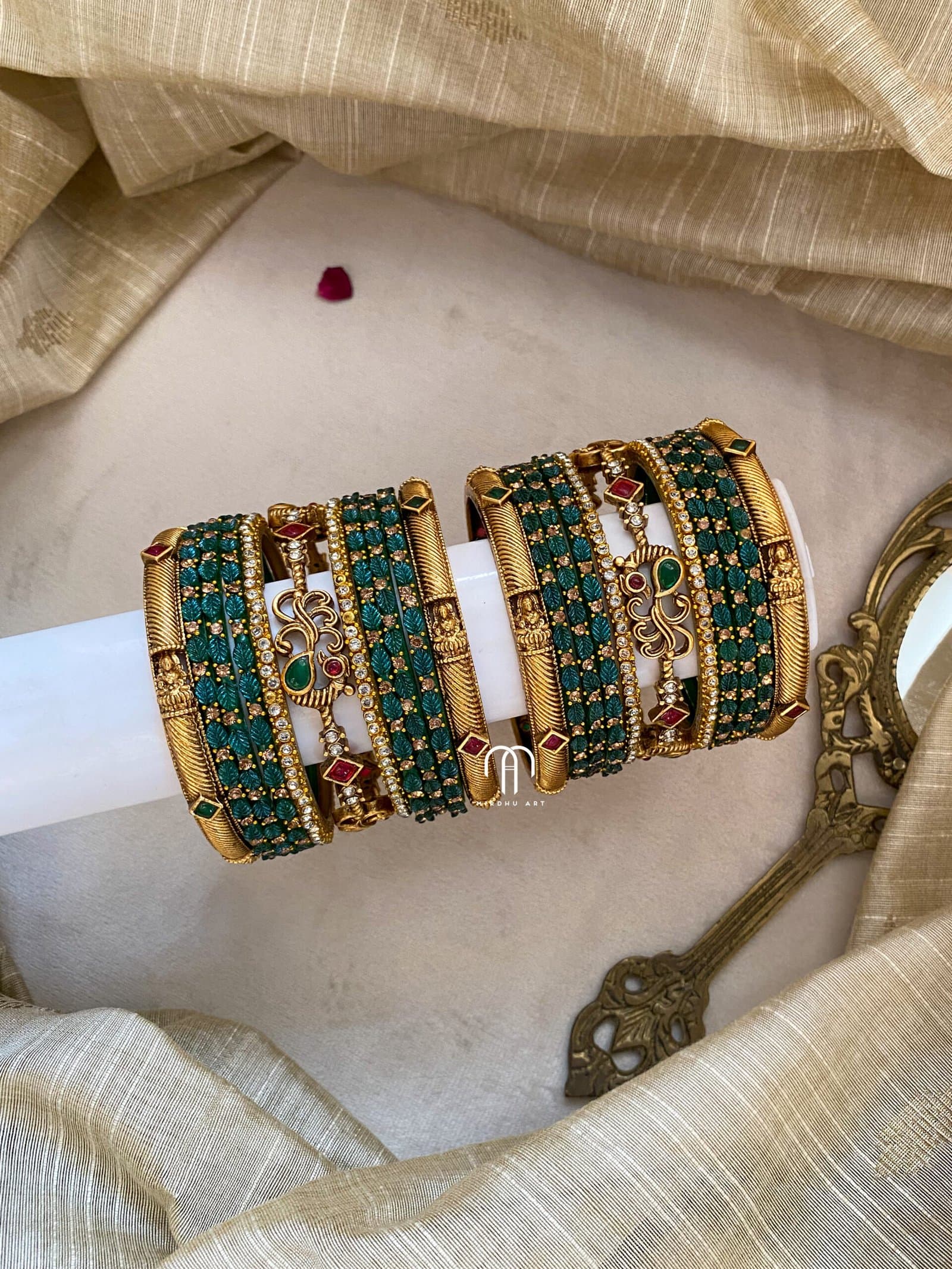 Annam & Lakshmi 2.0 Bangles – Green from Bangle by Choice