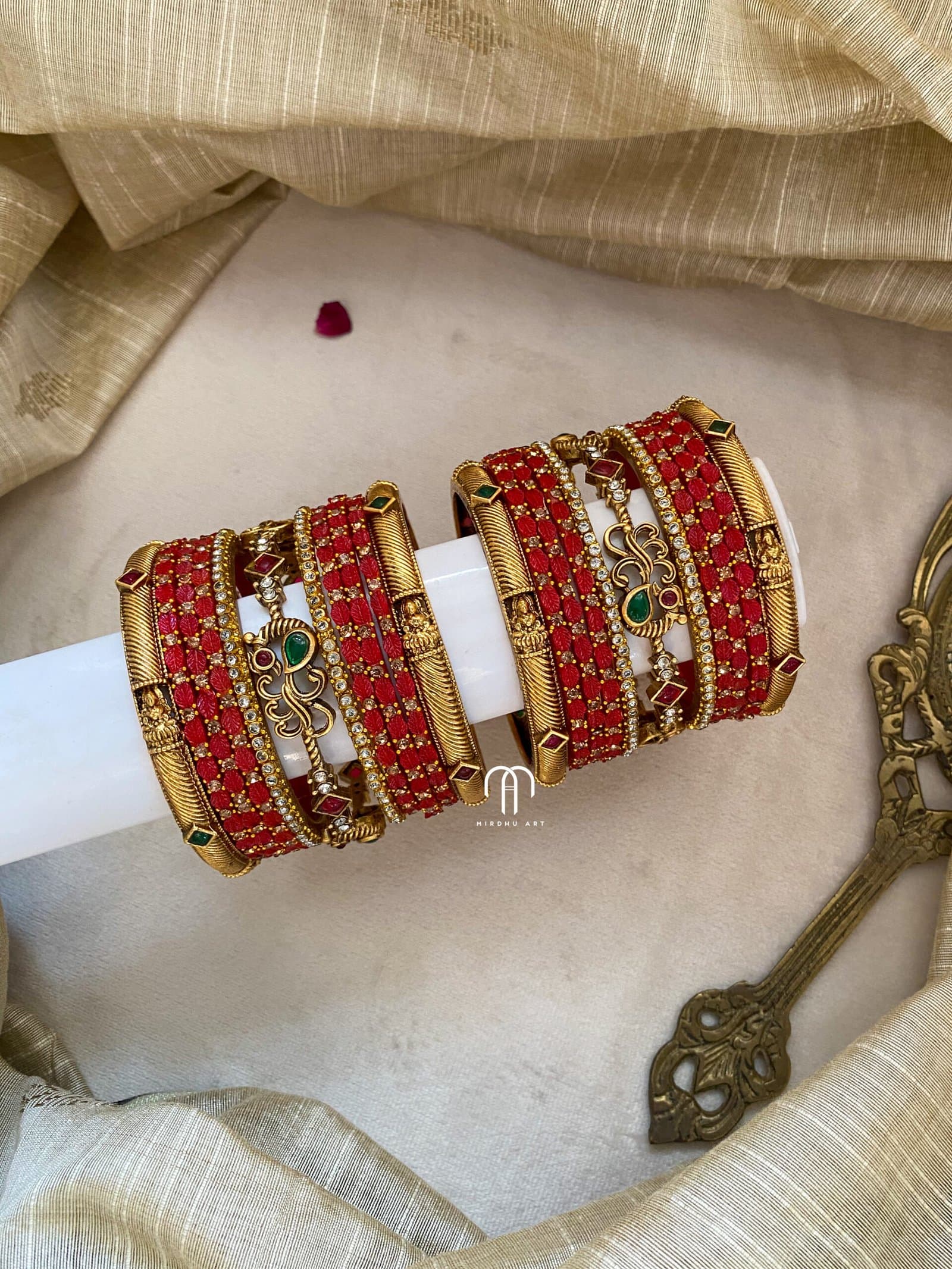 Annam & Lakshmi 2.0 Bangles – Red from Bangle by Choice