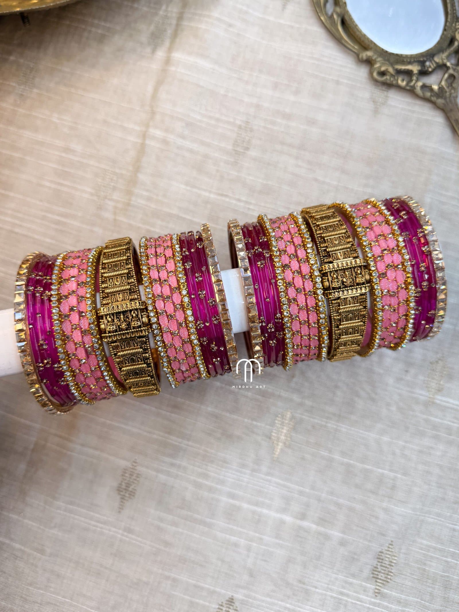 Raja Gopuram – Baby pink & Rani Pink from Bangle by Choice