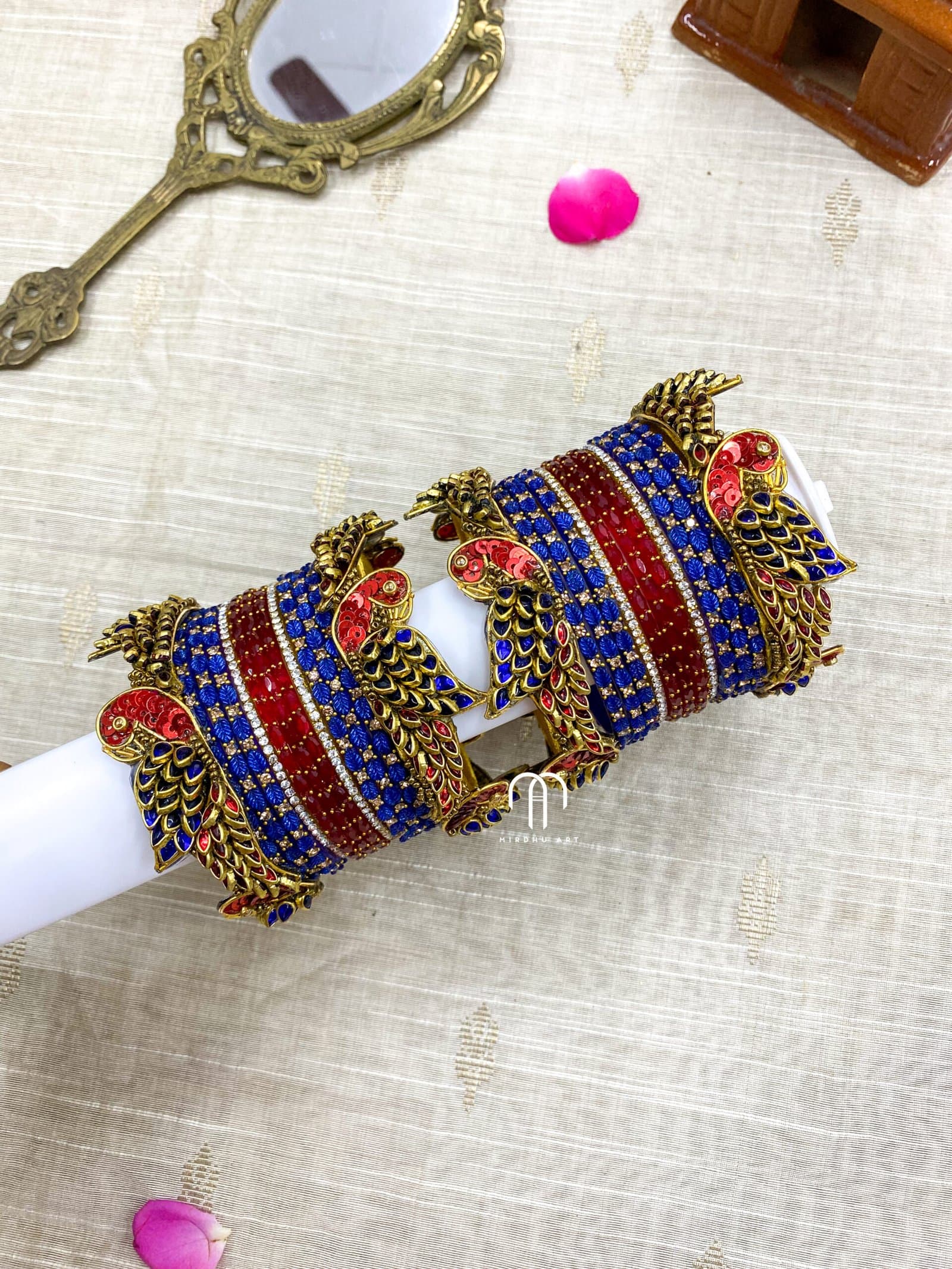 Parrot style – Royal Blue and Red from Bangle by Choice