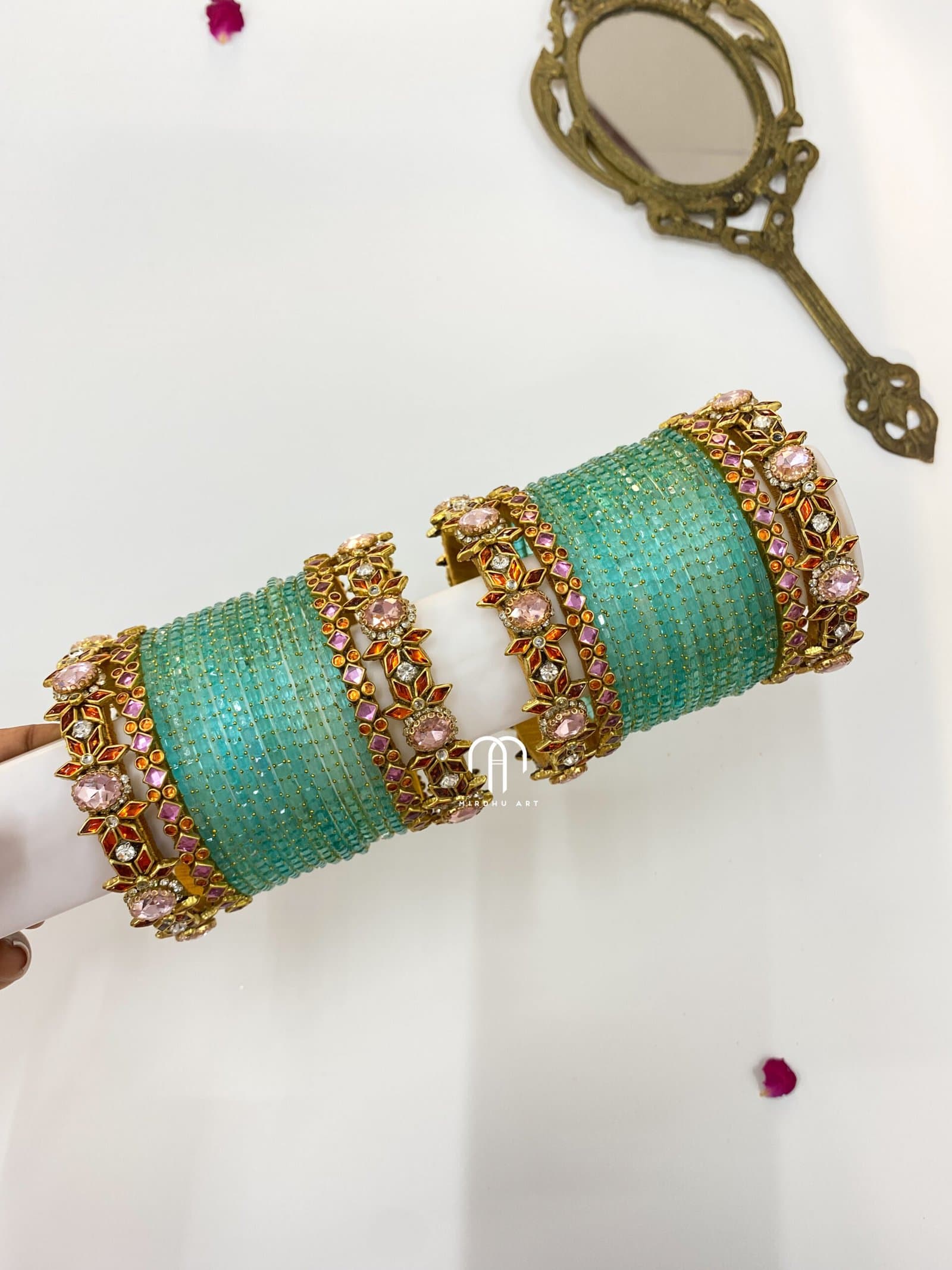 2D Crystal – Baby Pink And Orange from Bangle by Choice
