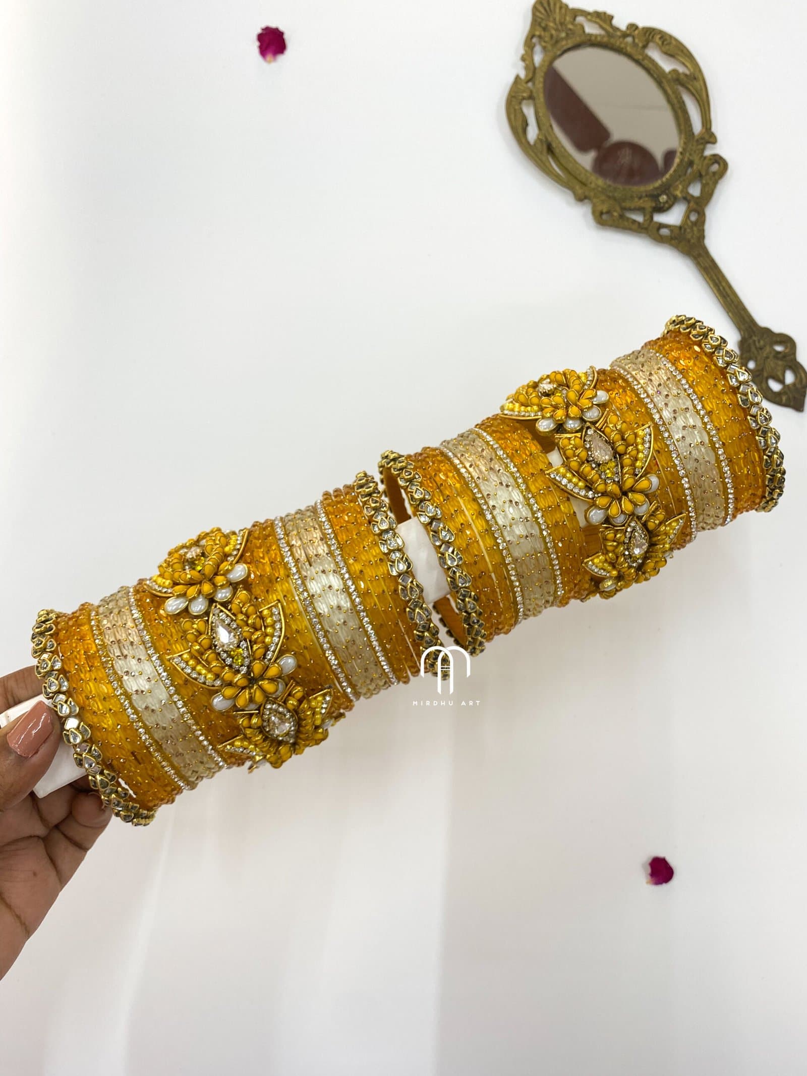 Lily – Mango Yellow and White from Bangle by Choice