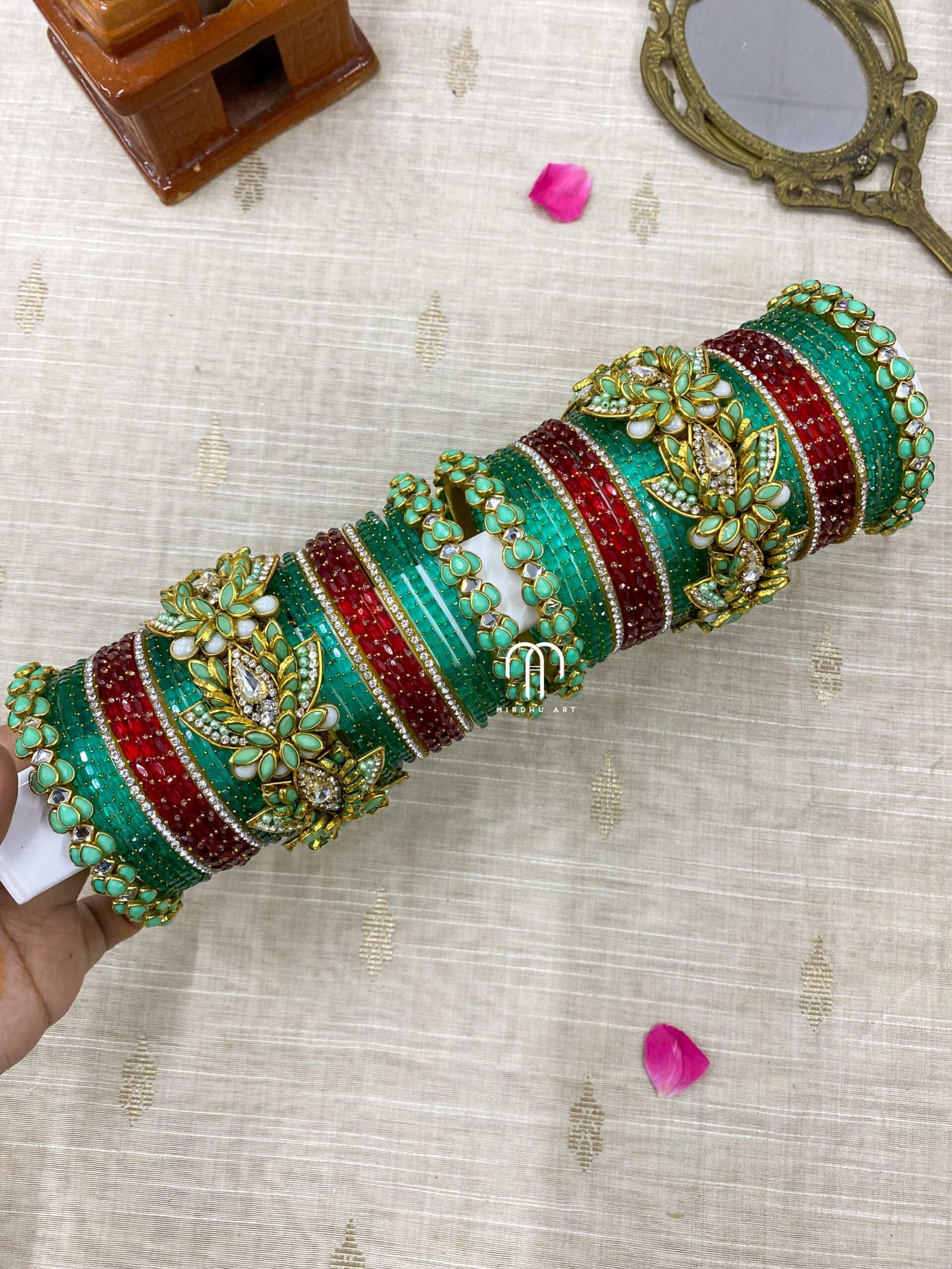 Lily – Red and Turquoise Green from Bangle by Choice