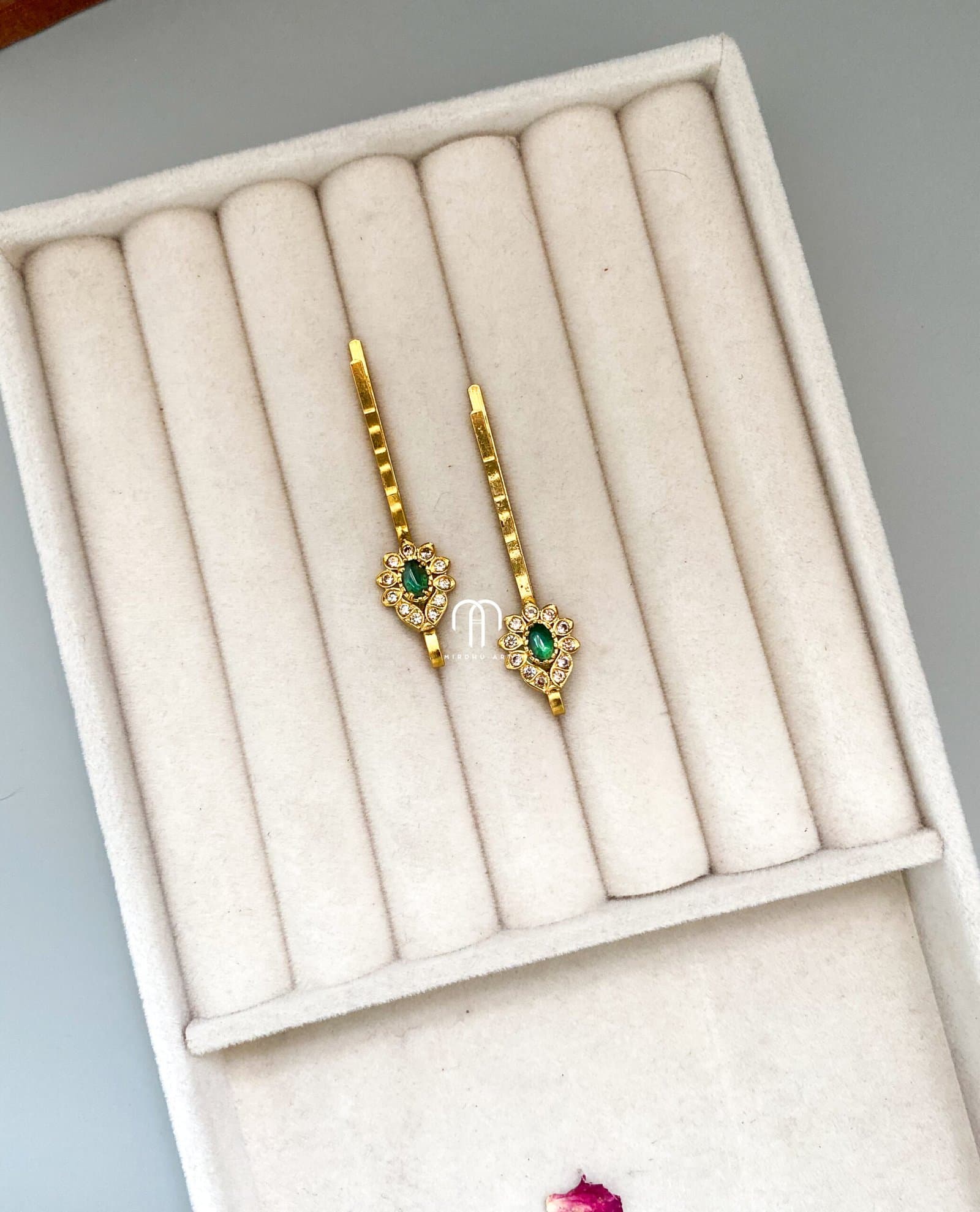 Blossom (green) – Hair pins