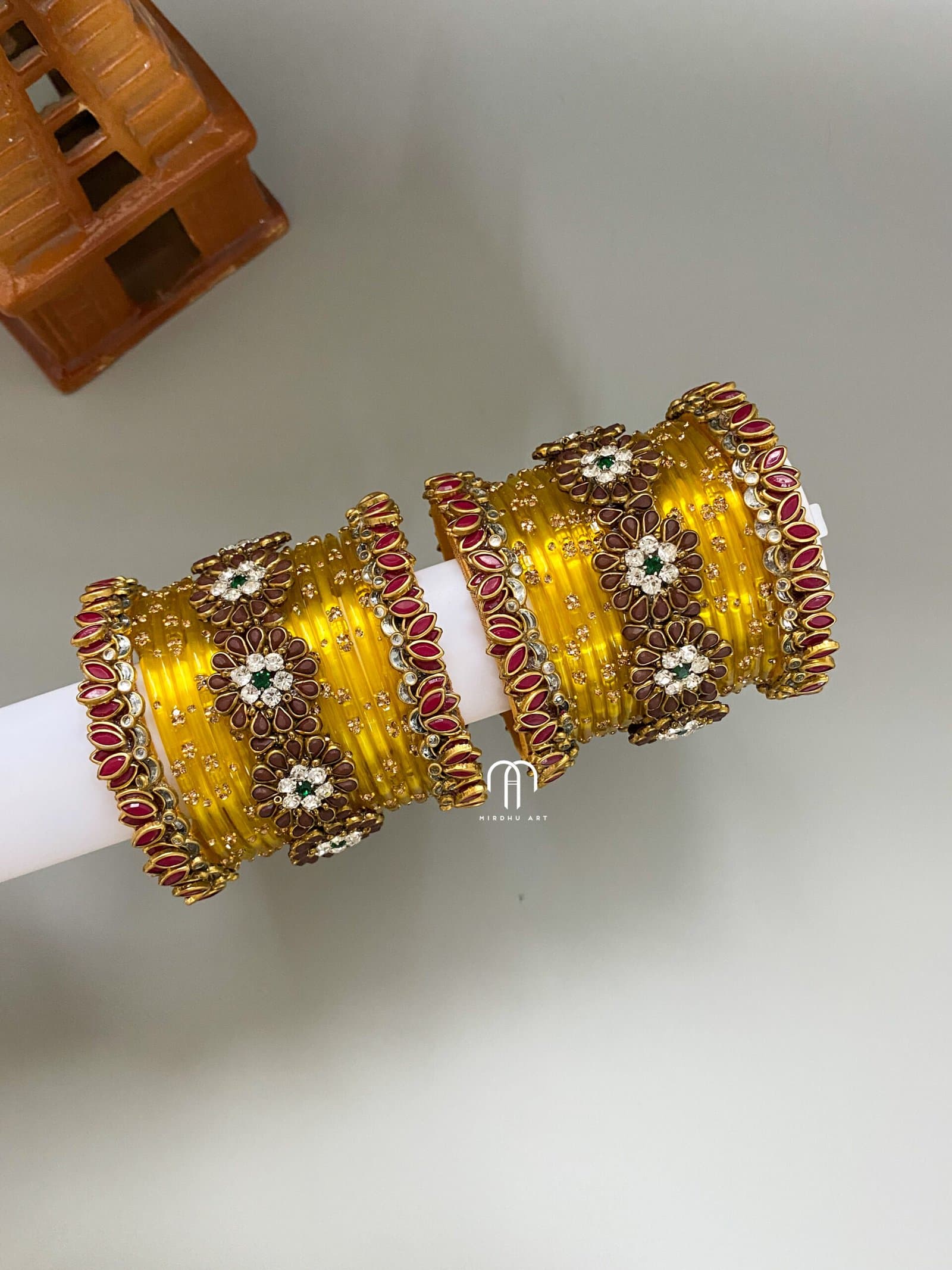 Crystal Floral – Maroon And Yellow from Bangle by Choice