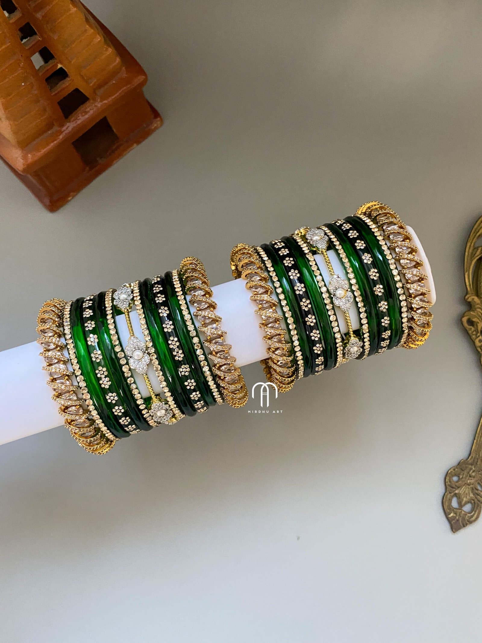 Diamond replica Bangles – Green from Bangle by Choice