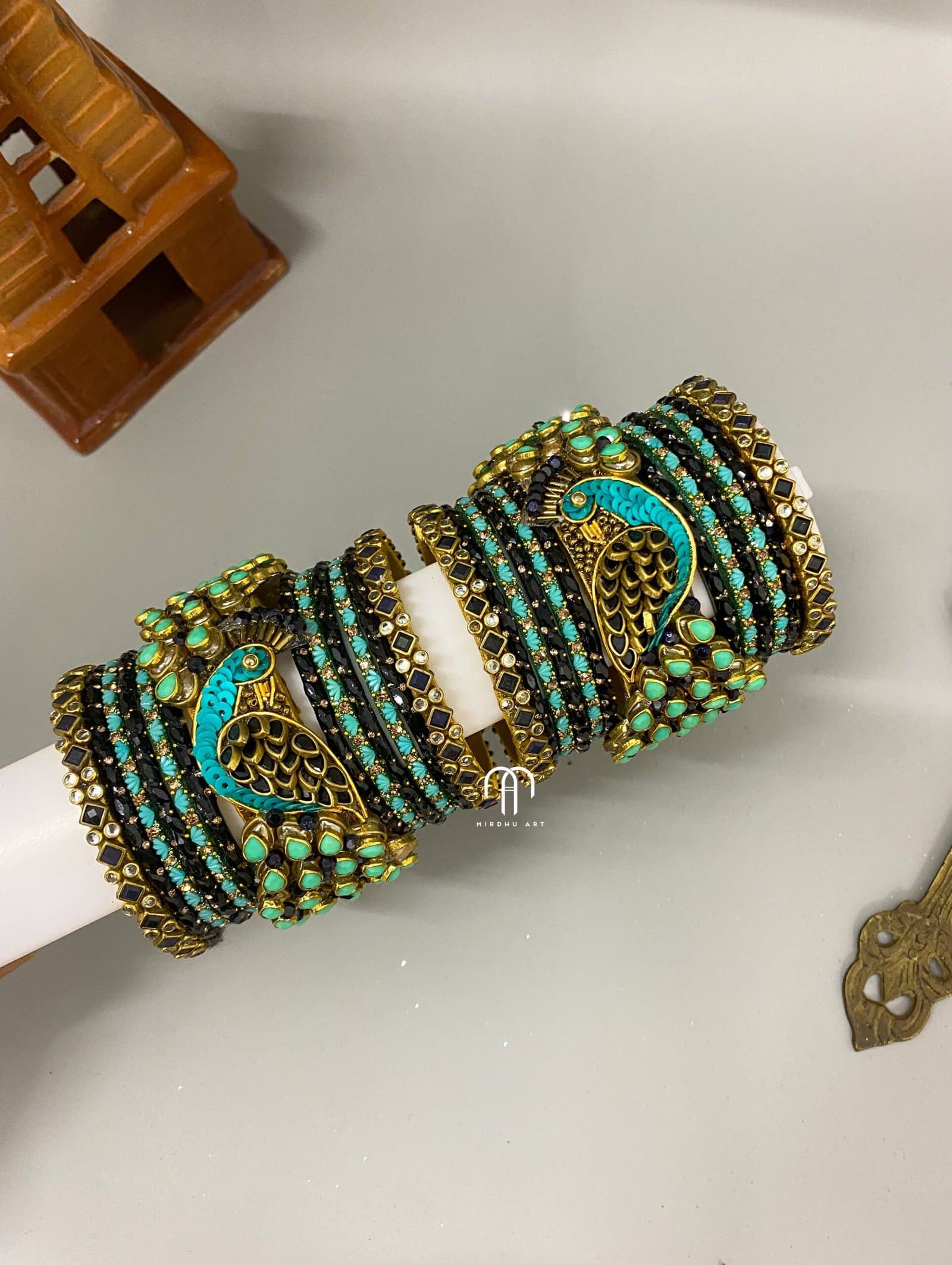 Peacock – Black & Turquoise green from Bangle by Choice