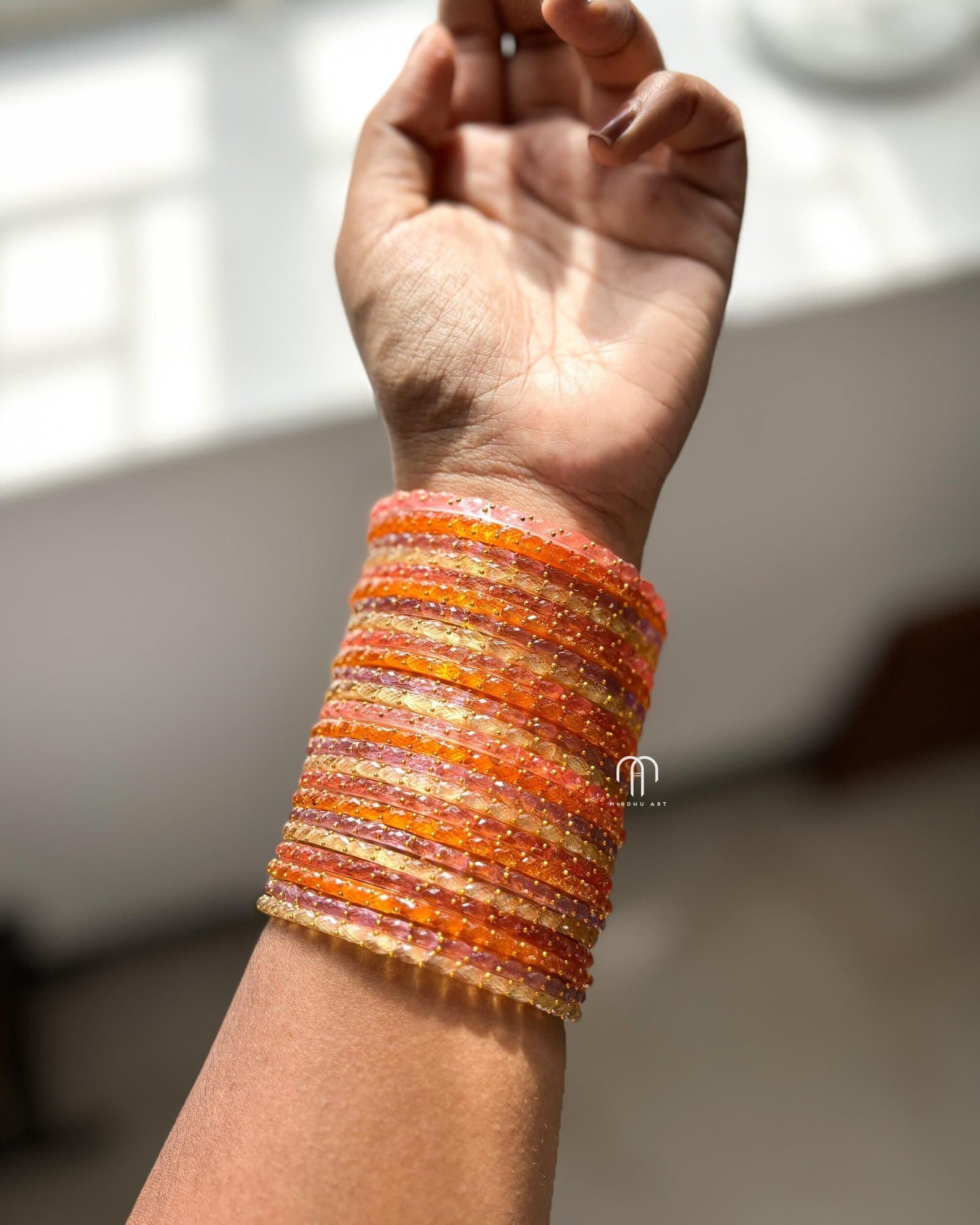 Glass Bangles – Plain Dots – Pastel Shades from Bangle by Choice