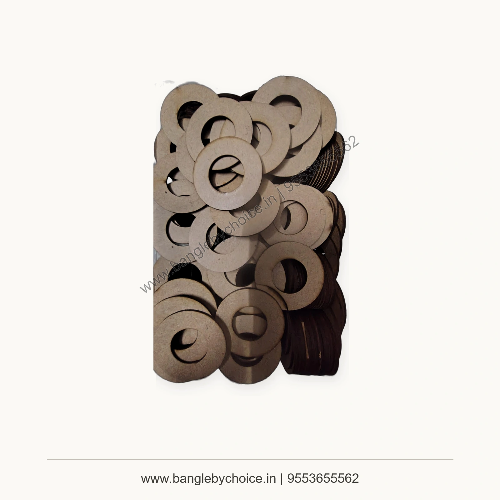 Assorted MDF Round Ring Bases for Jewellery Making